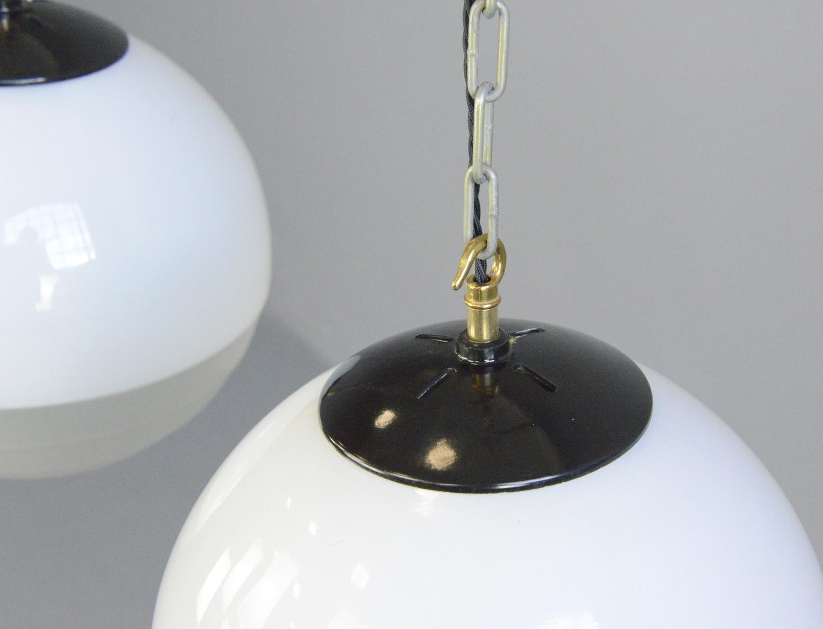 Bauhaus Globe Lights by August Walther and Sohne, circa 1930s 1