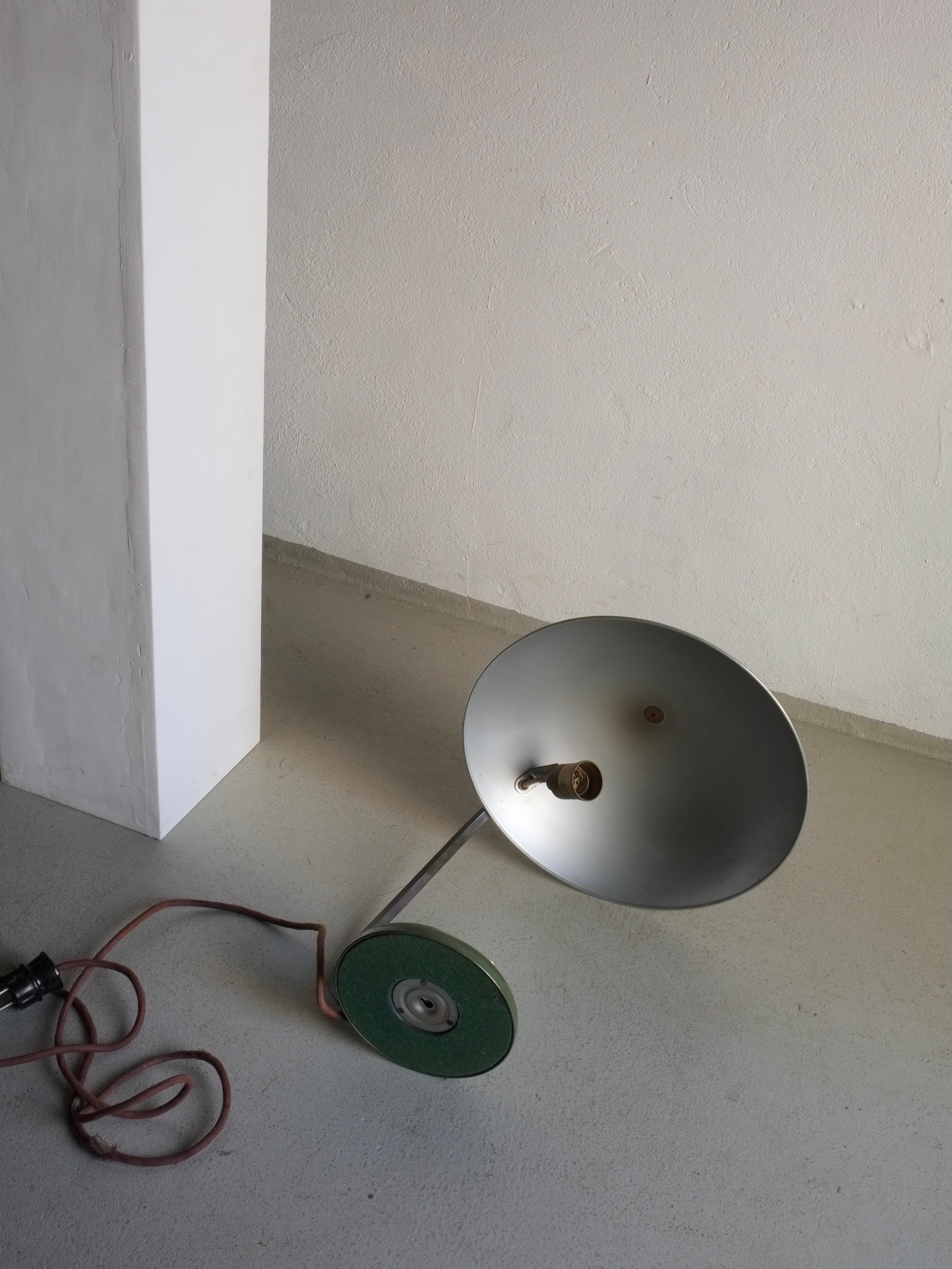 Bauhaus Green Metal Desk Lamp, Germany, 1930s 3