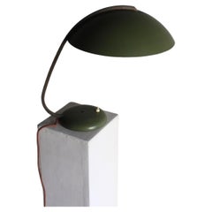 Bauhaus Green Metal Desk Lamp, Germany, 1930s