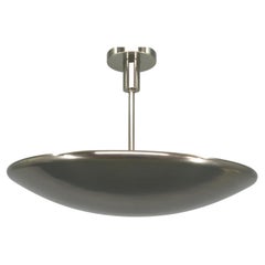 Bauhaus Indirect Ceiling Light, Nickel, Czechoslovakia 1930s