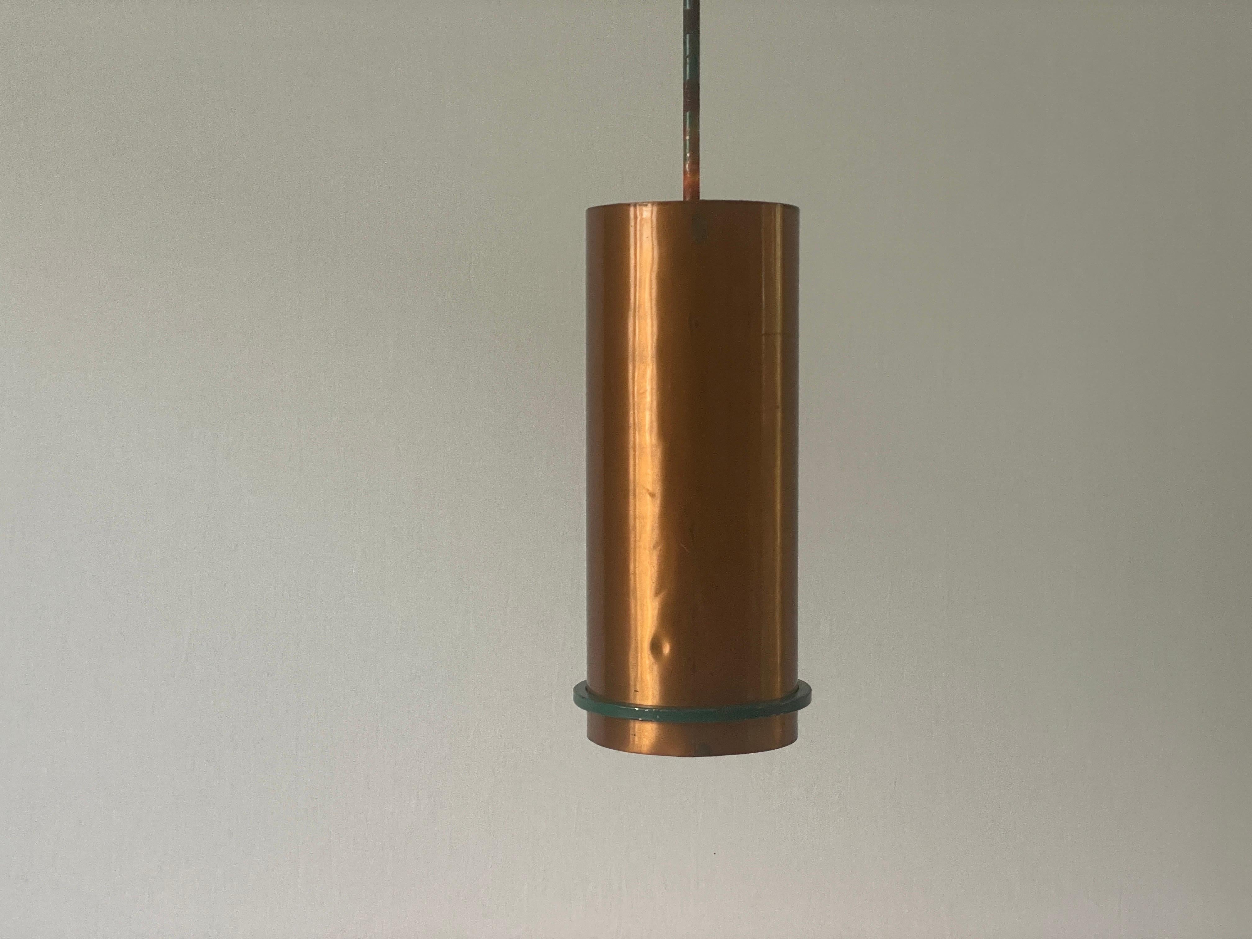 Bauhaus Industrielle Deckenleuchte aus Kupfer und Gussmetall, 1940er Jahre, Deutschland im Angebot 12