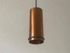 Bauhaus Industrial Copper and Casting Metal Ceiling Lamp, 1940s, Germany