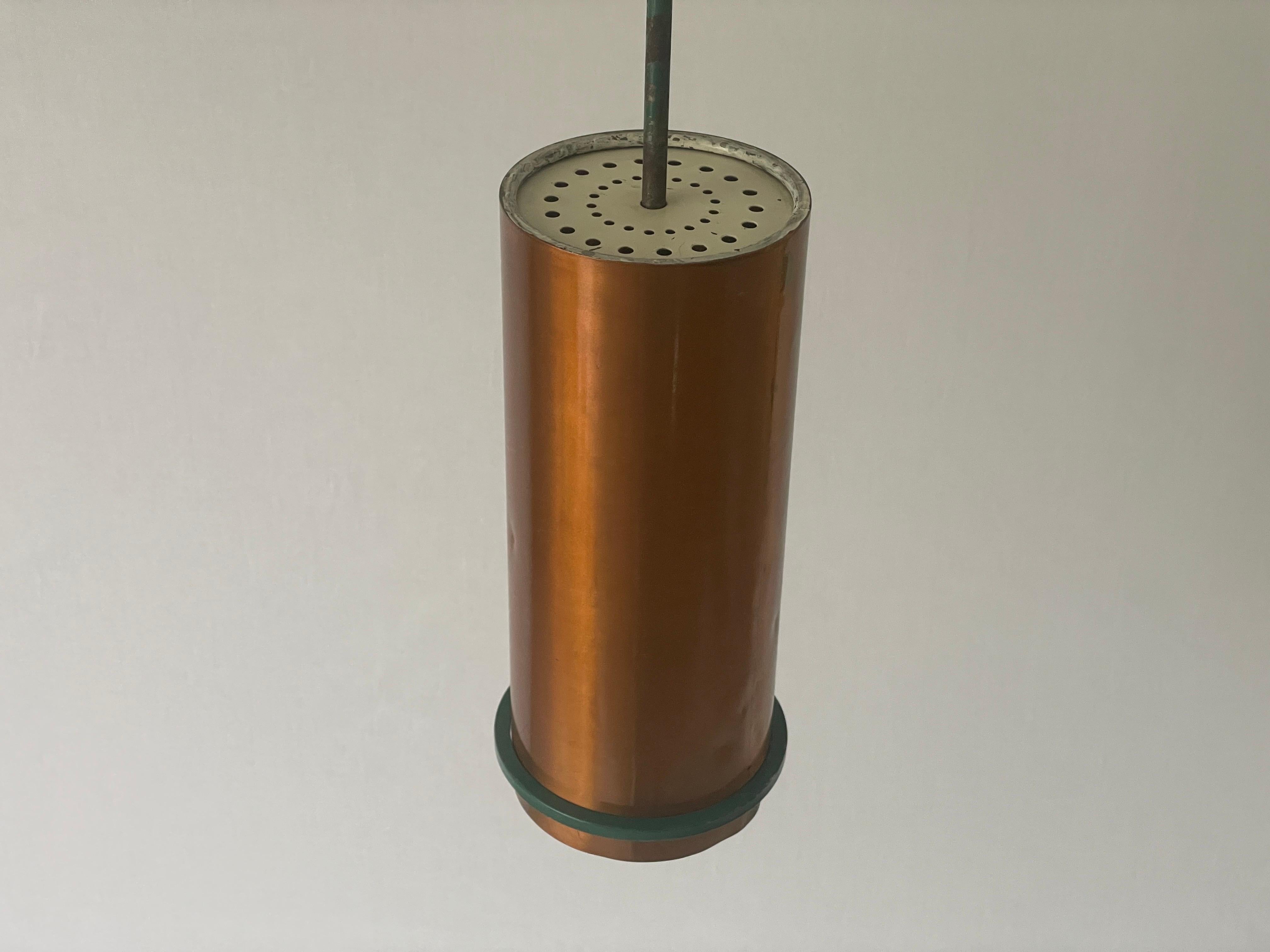Bauhaus Industrielle Deckenleuchte aus Kupfer und Gussmetall, 1940er Jahre, Deutschland im Angebot 1