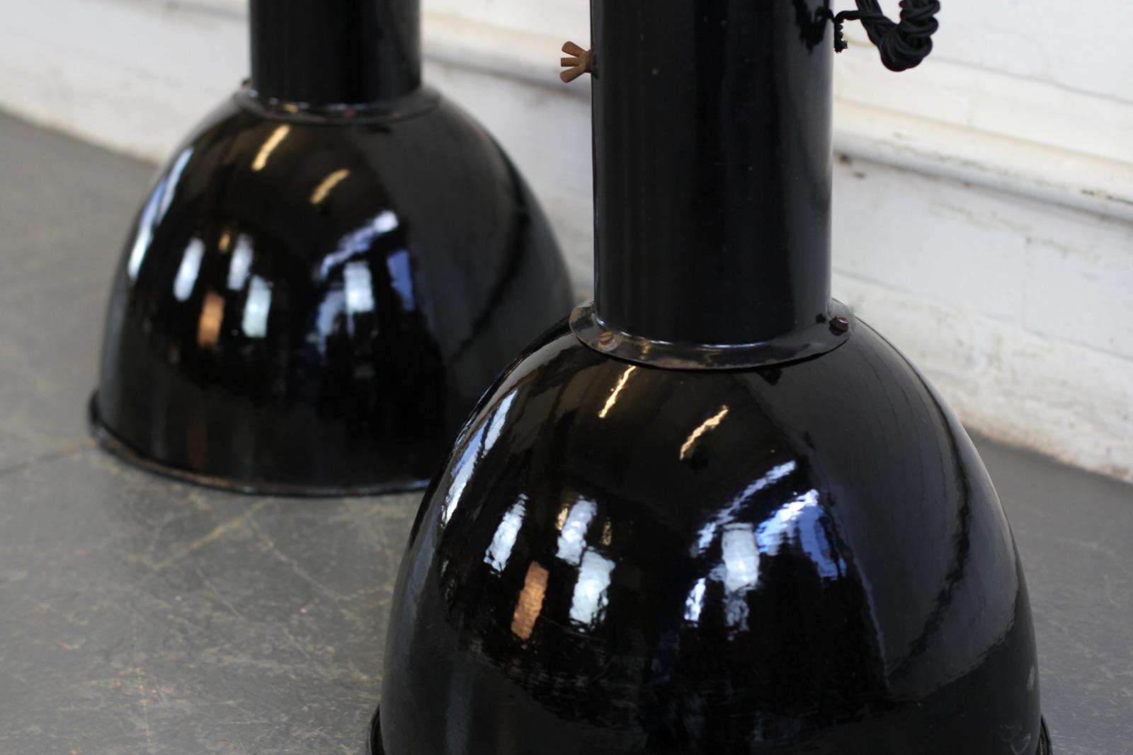 Bauhaus Industrial Pendant Lights, circa 1930s In Good Condition In Gloucester, GB