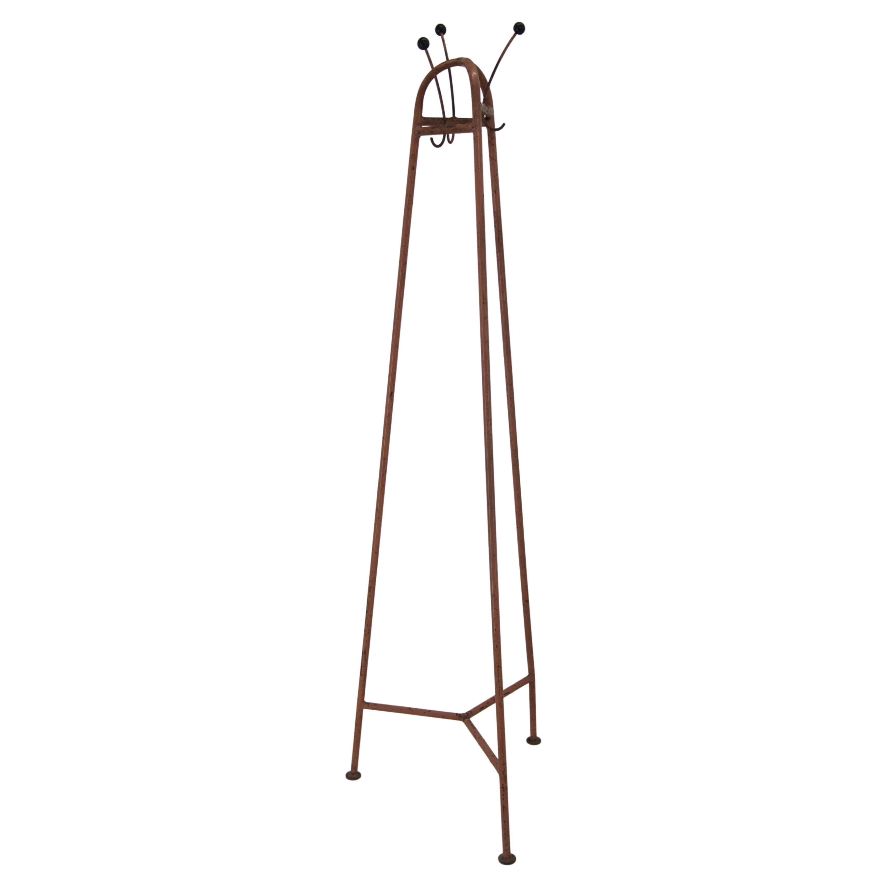 Bauhaus Industrial Pink Coat Stand, 1920s For Sale