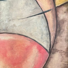Bauhaus-beeinflusste abstrakte geometrische Komposition, signiert Bayer, 1954