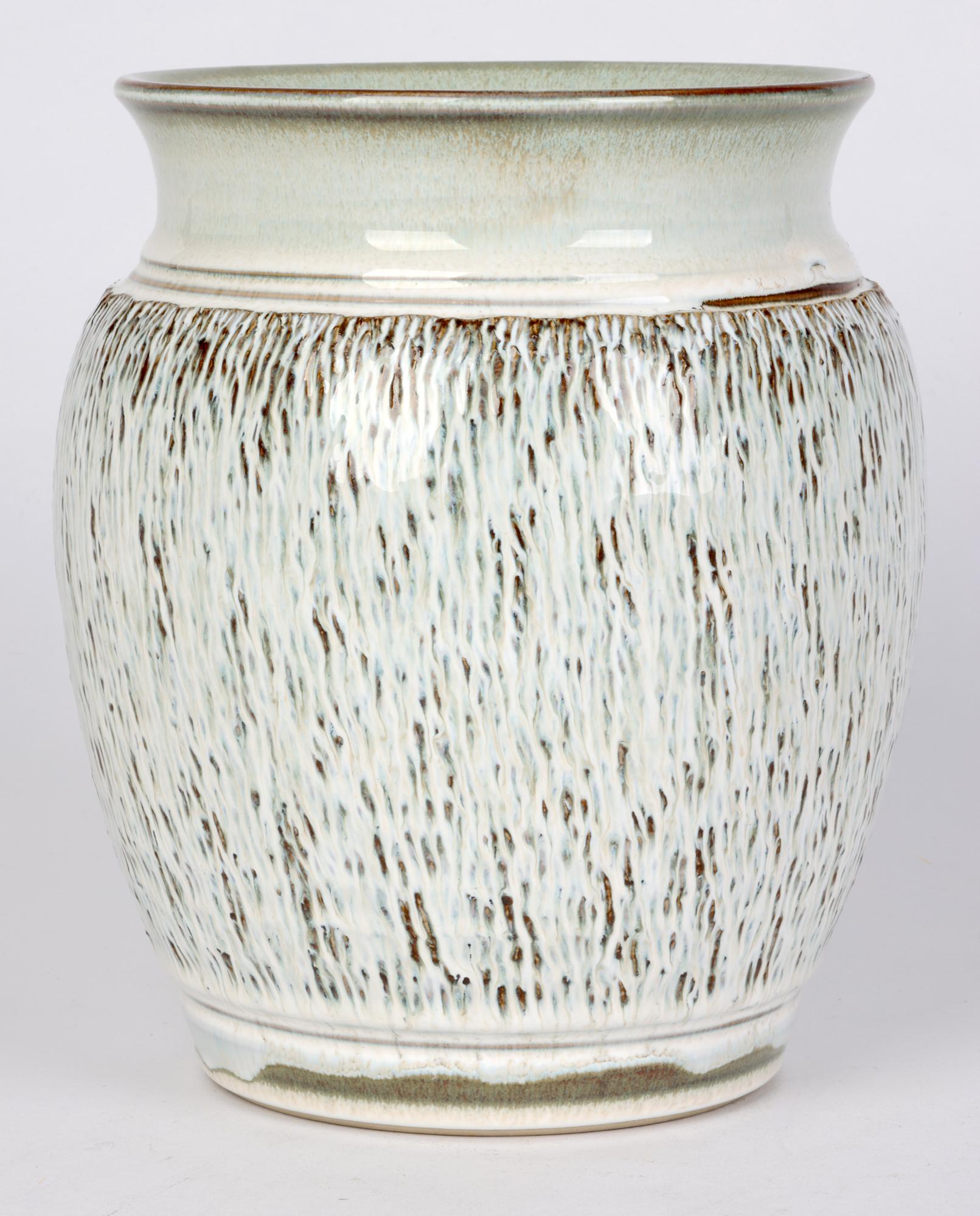 Bauhaus Inspired German Stoneware Vase   For Sale 4