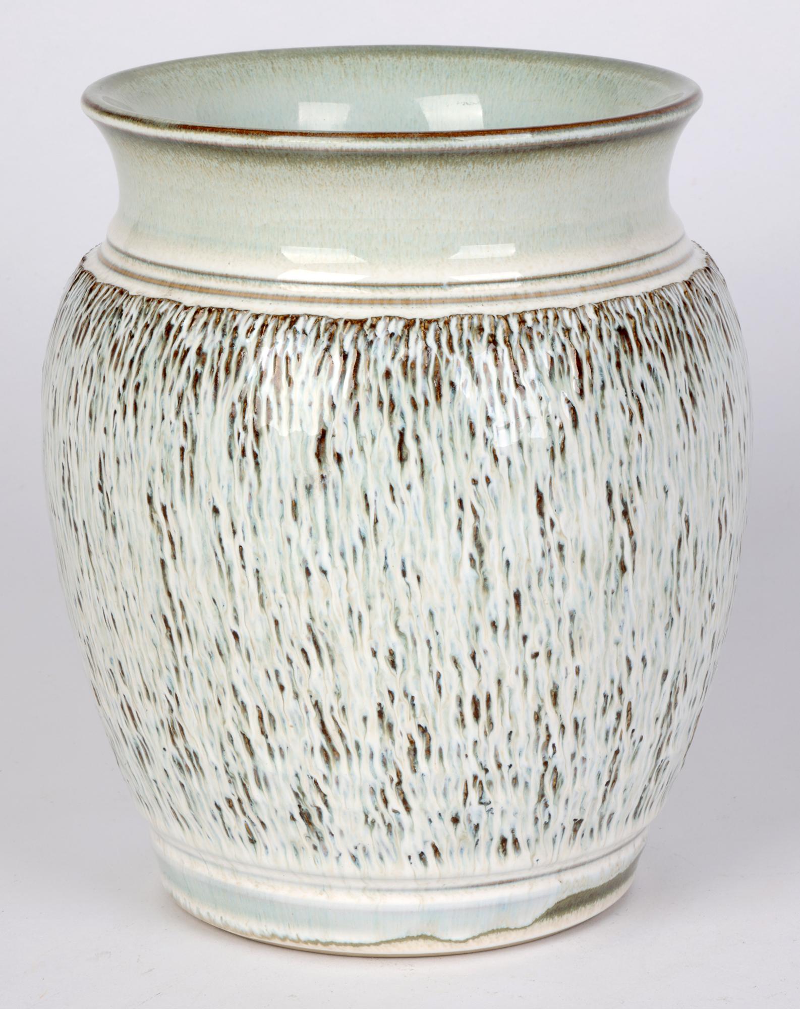 Bauhaus Inspired German Stoneware Vase   In Good Condition For Sale In Bishop's Stortford, Hertfordshire