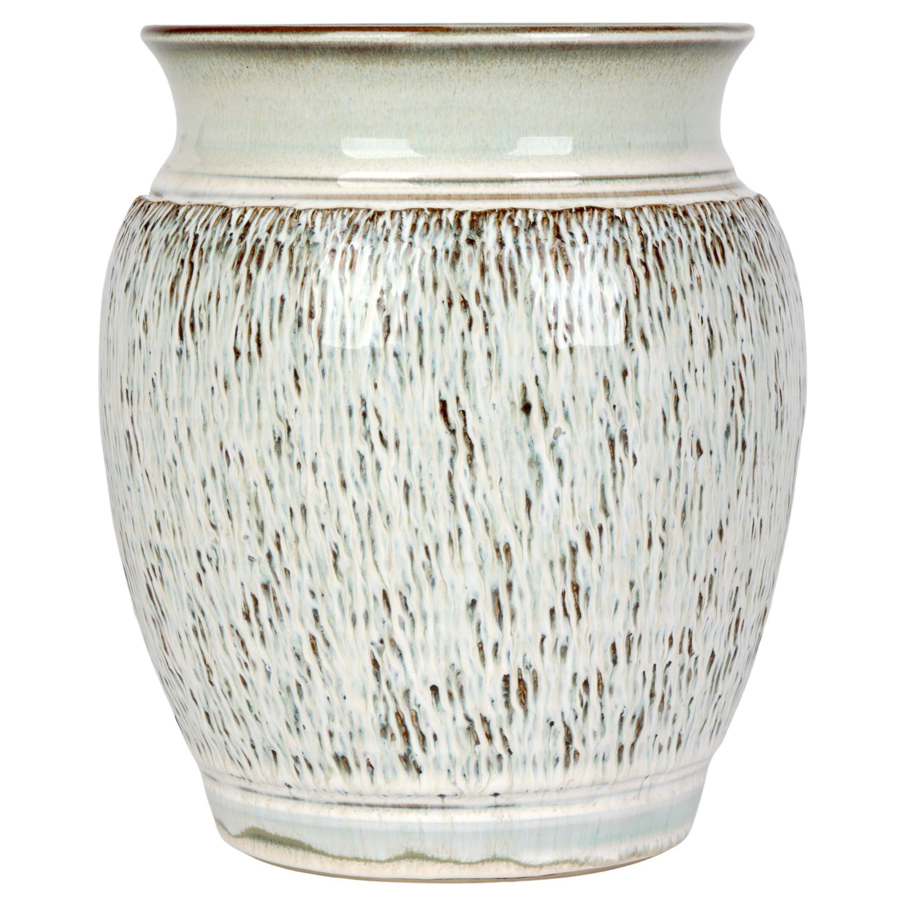 Bauhaus Inspired German Stoneware Vase   For Sale