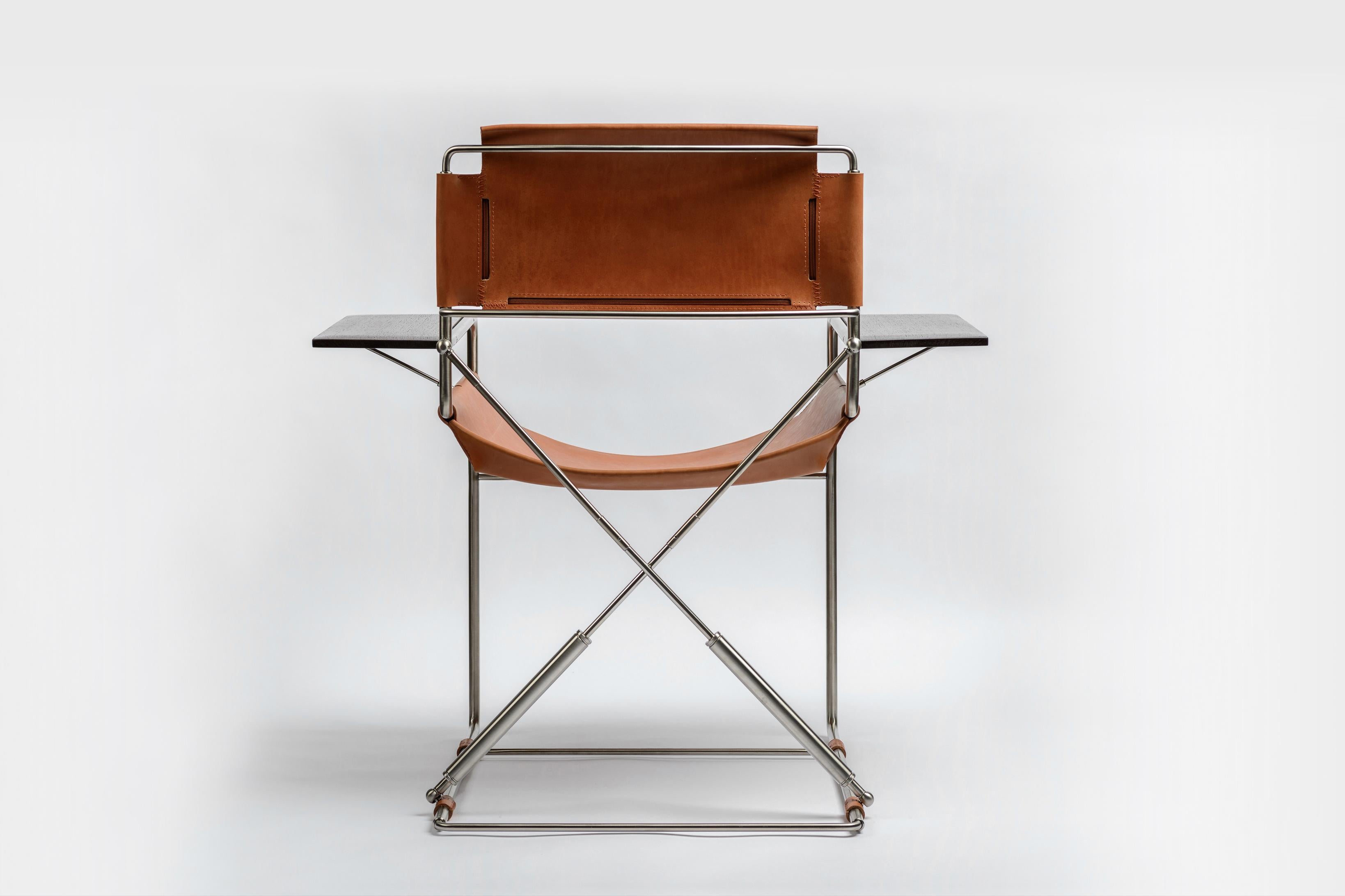 XXIe siècle et contemporain Fauteuil à bascule en cuir d'inspiration Bauhaus en vente