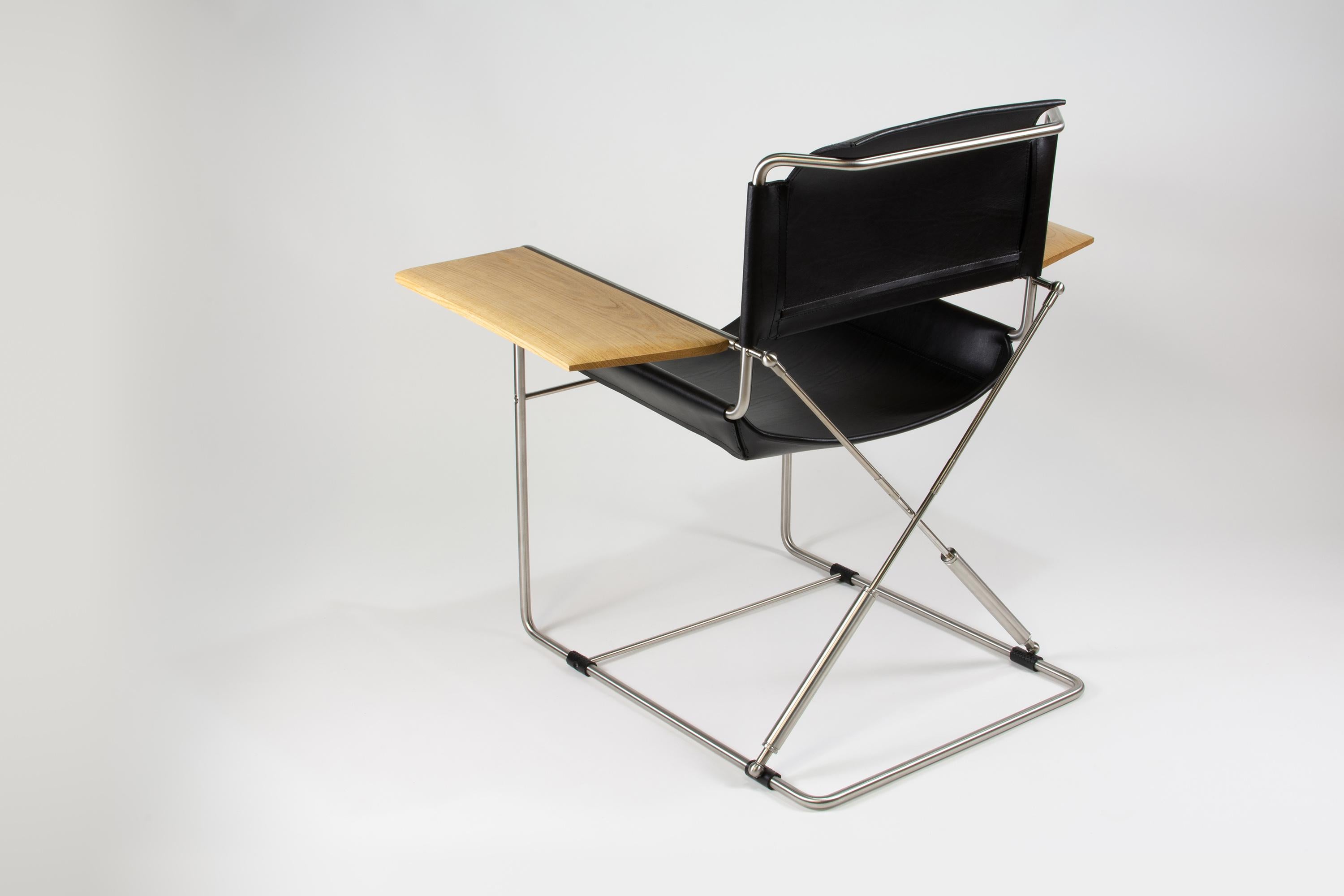 Contemporary Bauhaus inspired Pneumatic Chair - handcrafted with the finest tuscan leather