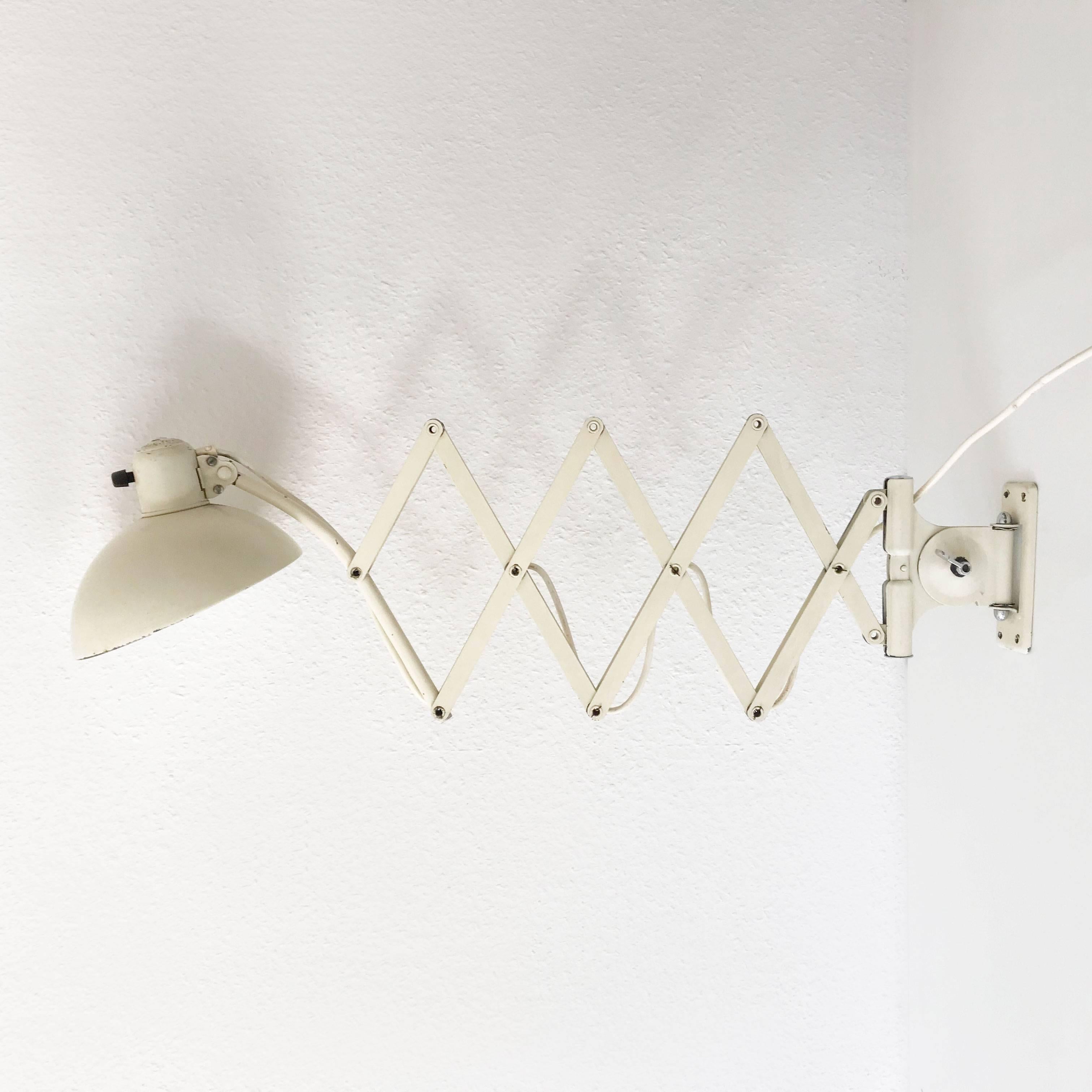 German Bauhaus Kaiser Idell Scissor Wall Lamp by Christian Dell for Kaiser Leuchten