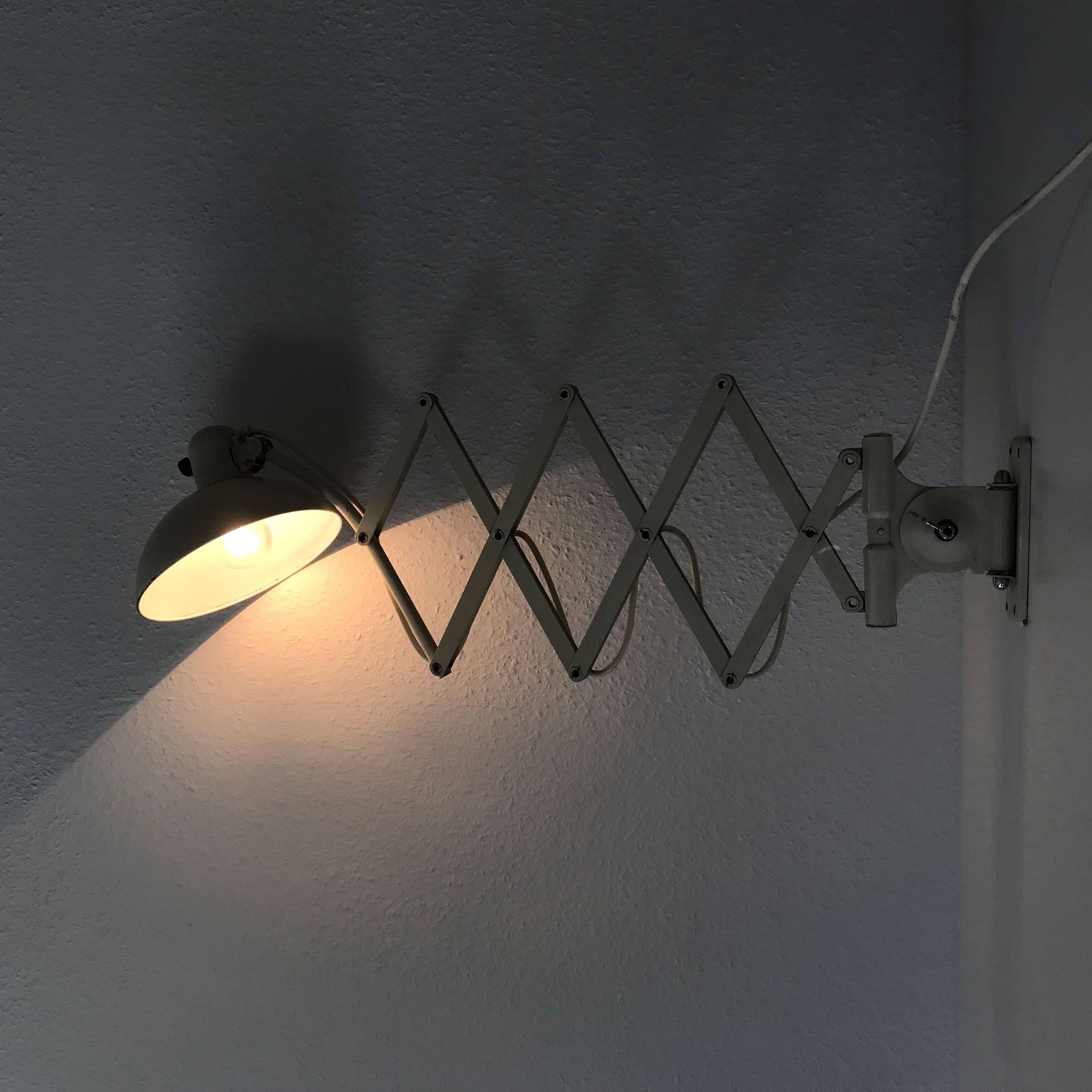 Lacquered Bauhaus Kaiser Idell Scissor Wall Lamp by Christian Dell for Kaiser Leuchten