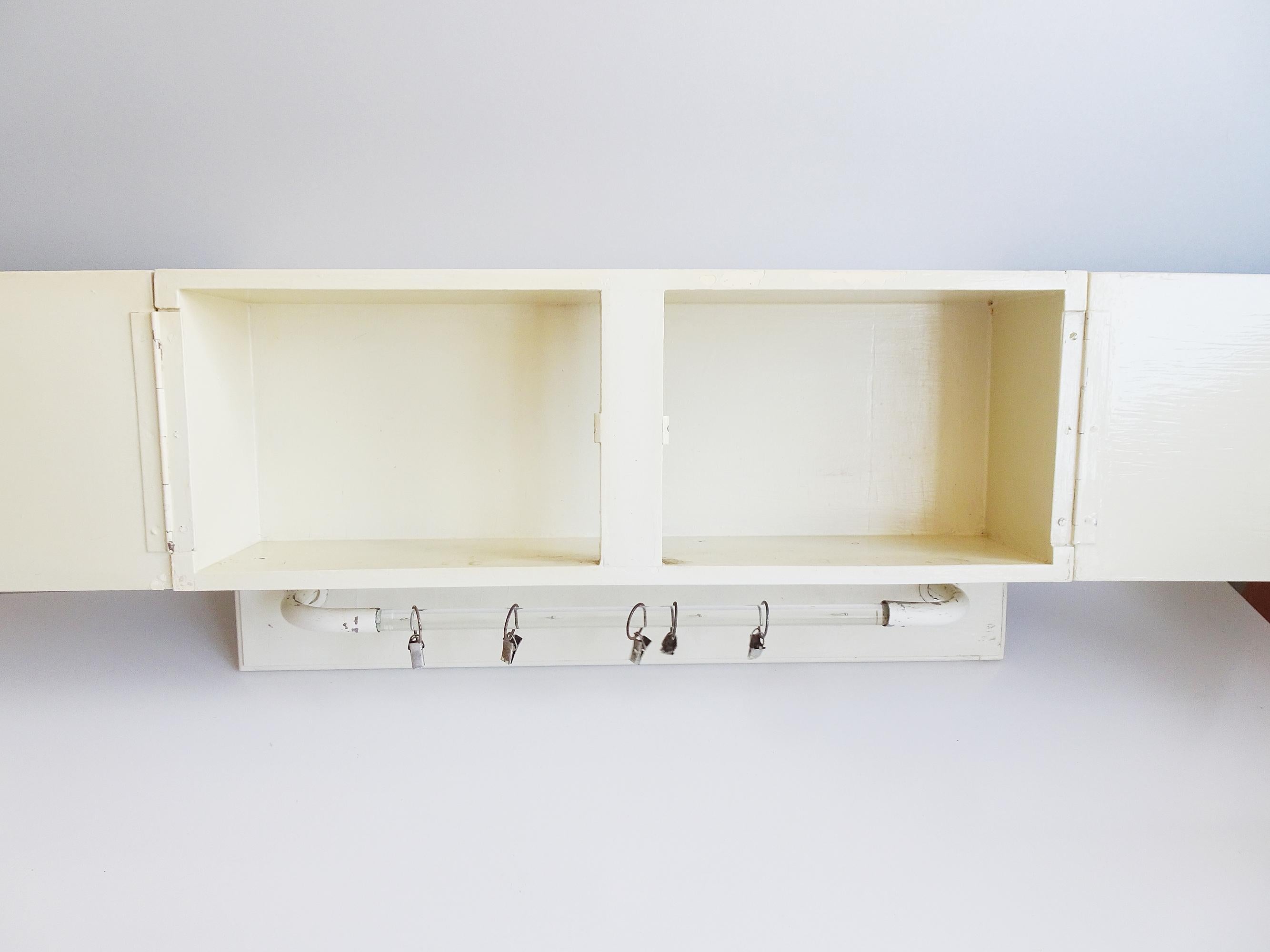 20th Century Bauhaus Kitchen Wall Cabinet with Glass Bar 1930s For Sale