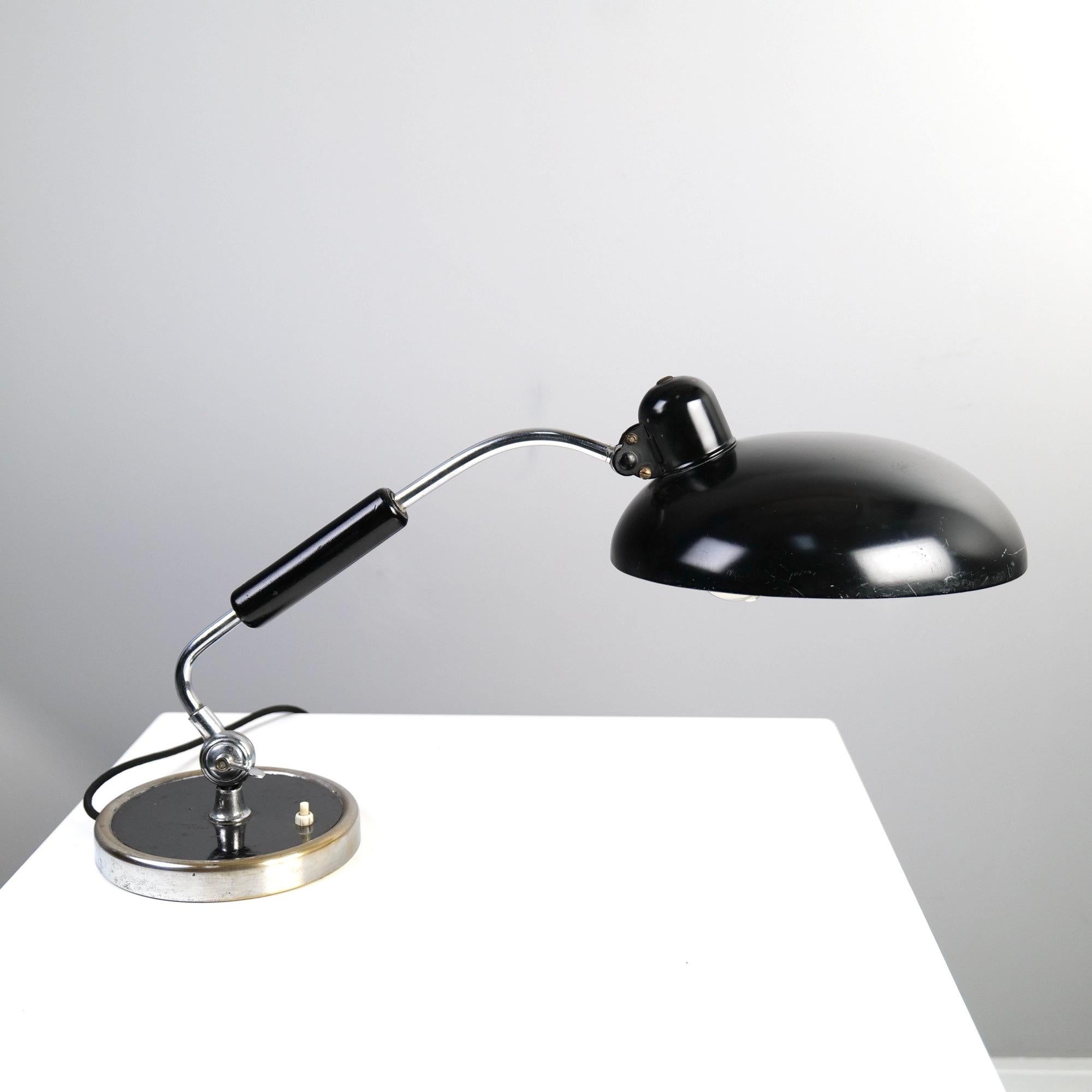 German Bauhaus Lamp by Christian Dell for Kaiser Idell, 6632 President from 1930s For Sale
