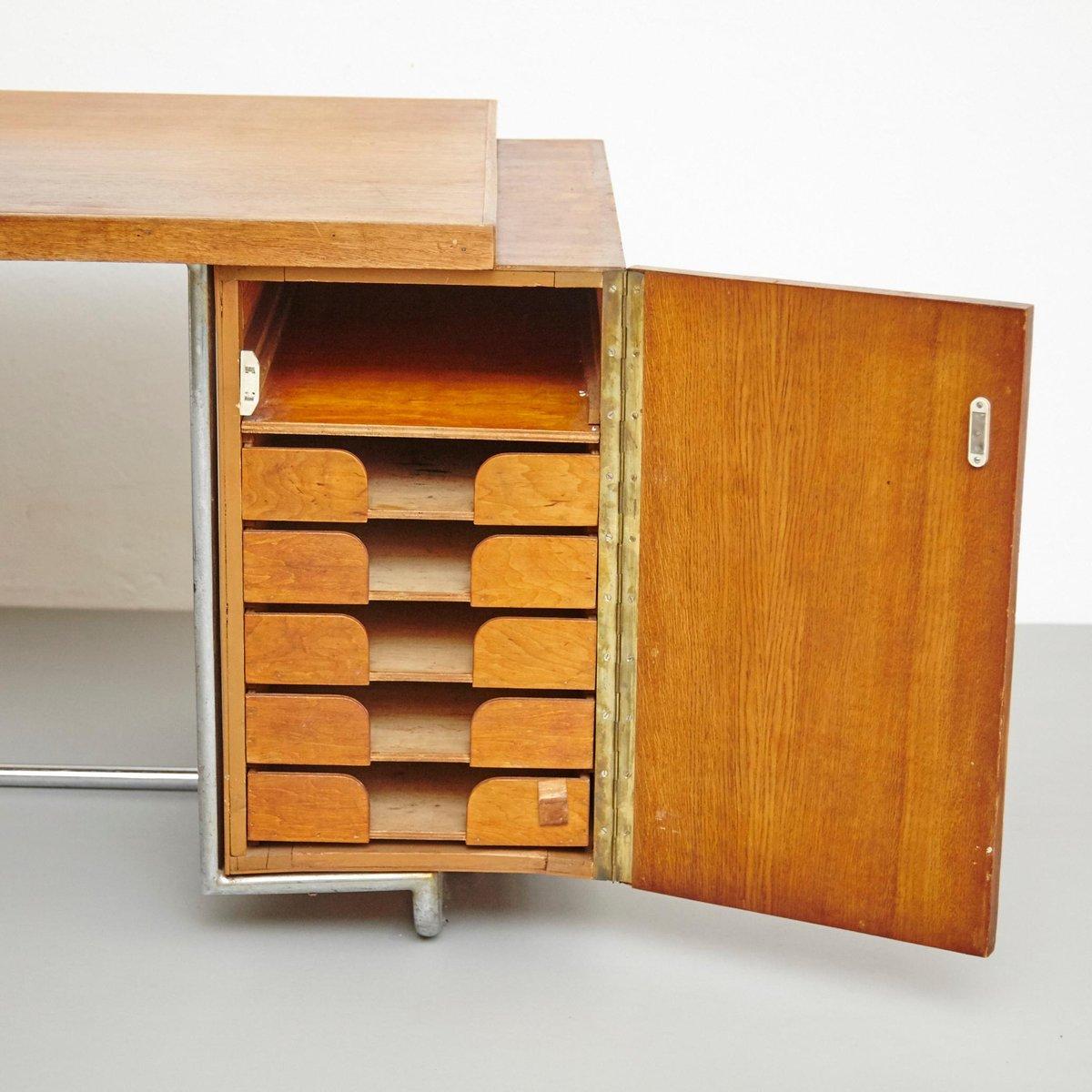 Bauhaus Large Desk in Wood and Tubular Metal, circa 1930 in vendita 3