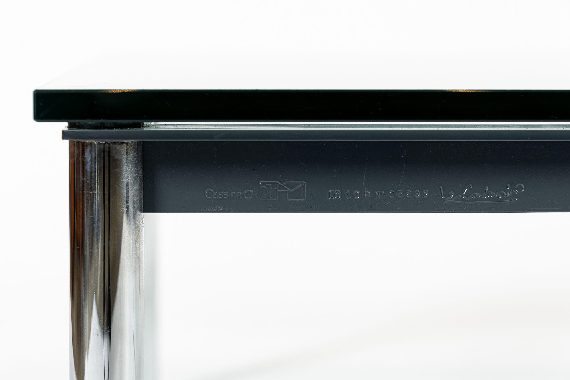Bauhaus LC10-P Low Glass Coffee Table by Le Corbusier for Cassina 4