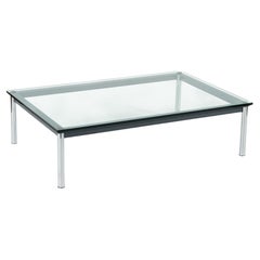 Tavolino basso in vetro Bauhaus LC10-P di Le Corbusier per Cassina