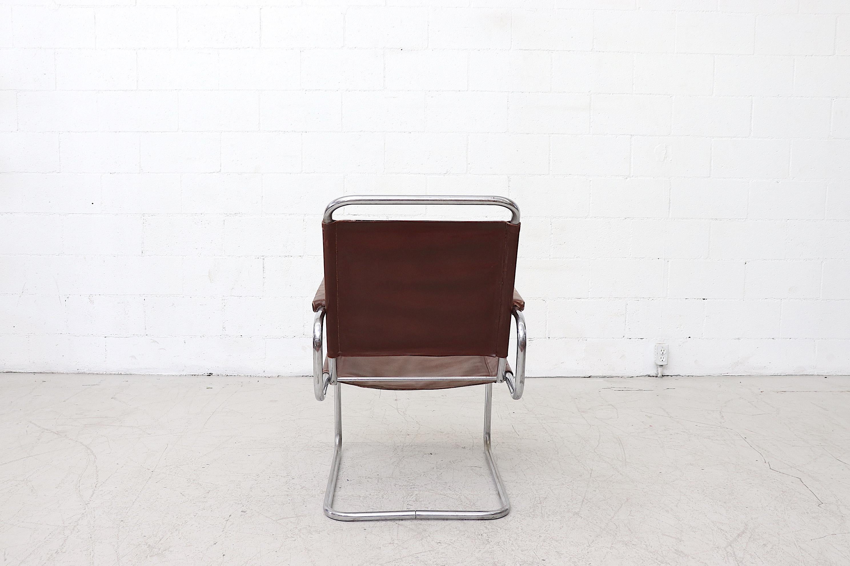 leather and chrome chair