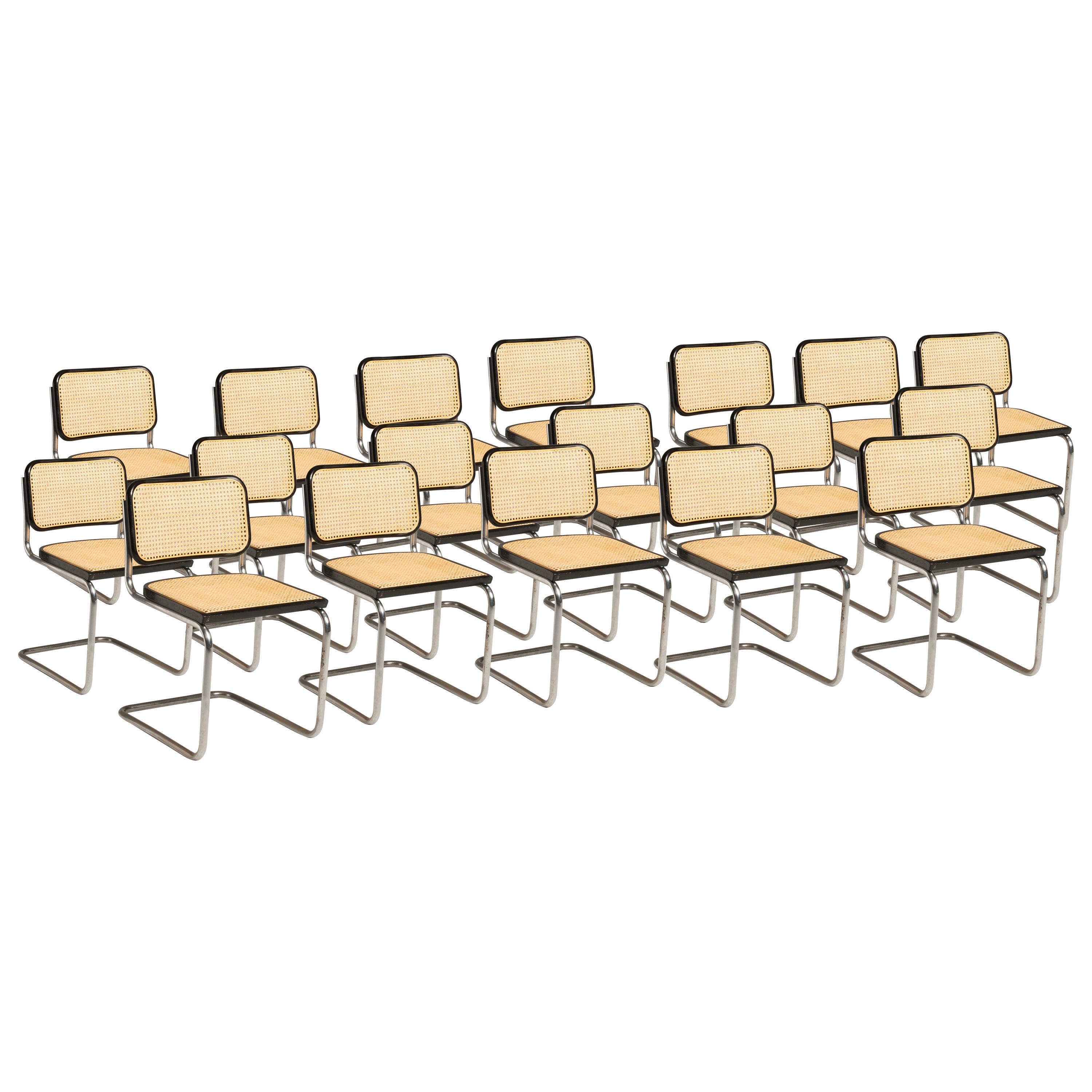 Bauhaus Marcel Breuer Cesca Chairs for Knoll Production, 8 Chairs Available