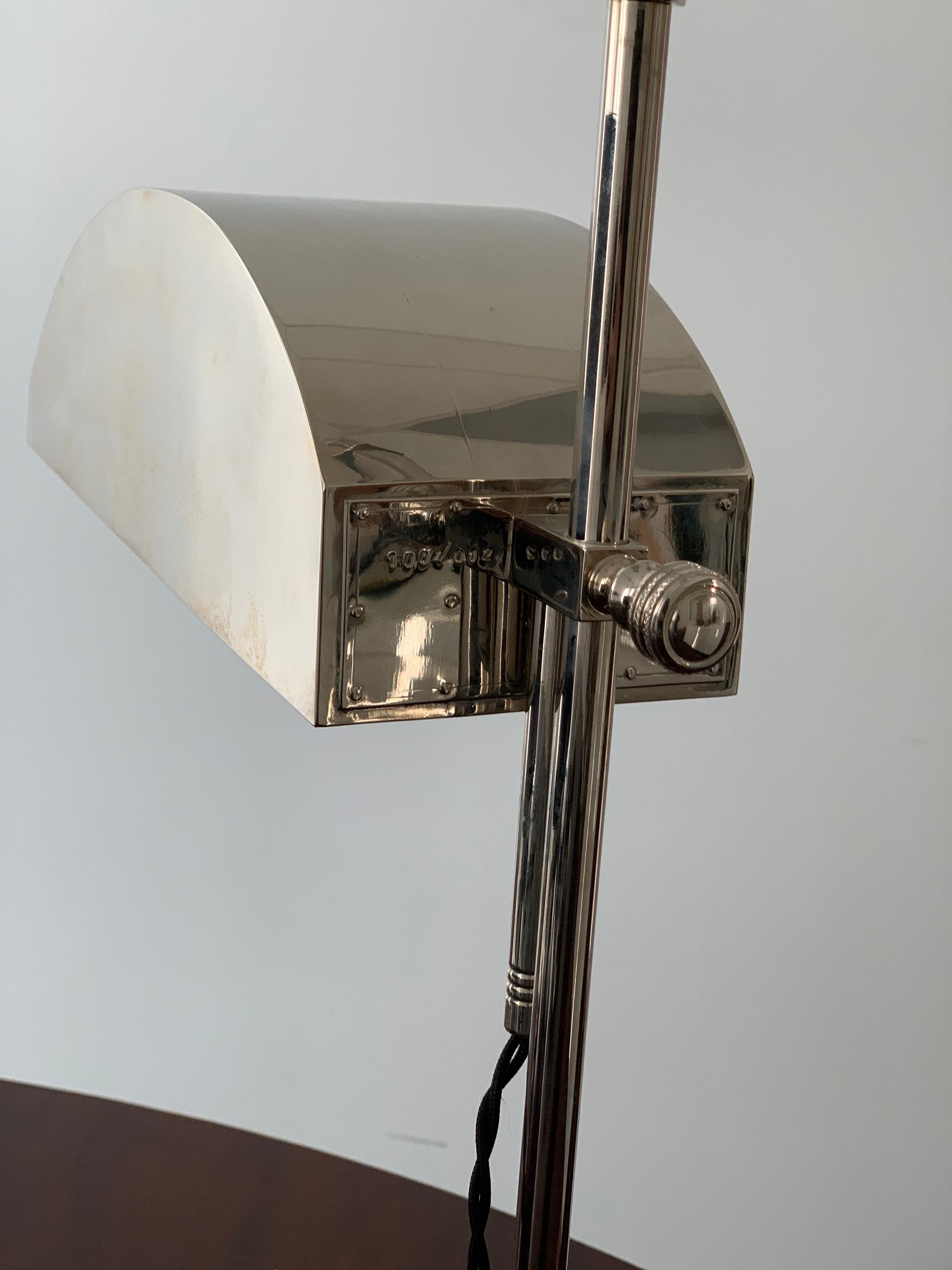 20th Century Bauhaus Marcel Breuer Lamps circa 1925 Engraved 100/12 + 100/31 Table/Desk Light
