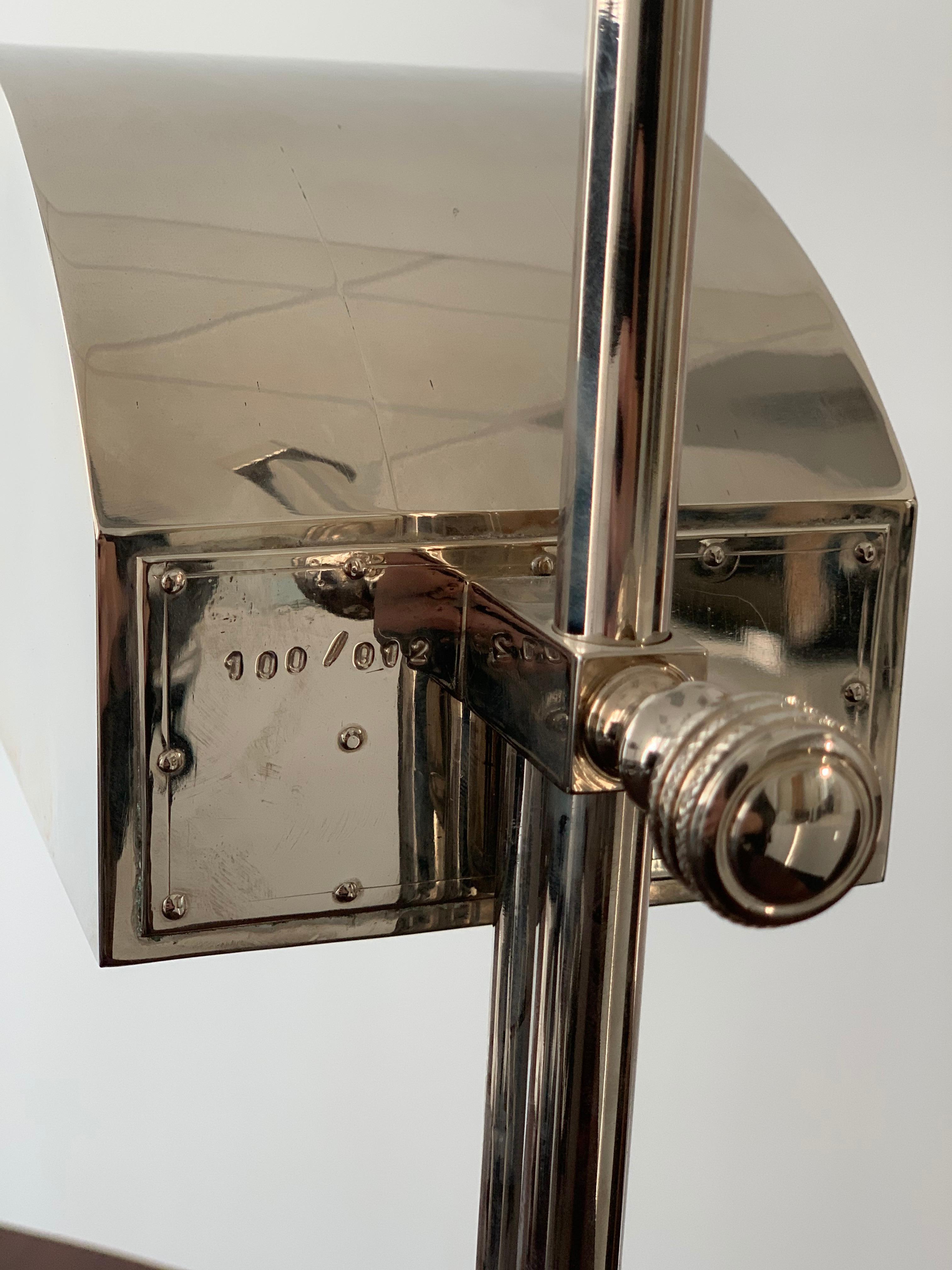 Brass Bauhaus Marcel Breuer Lamps circa 1925 Engraved 100/12 + 100/31 Table/Desk Light