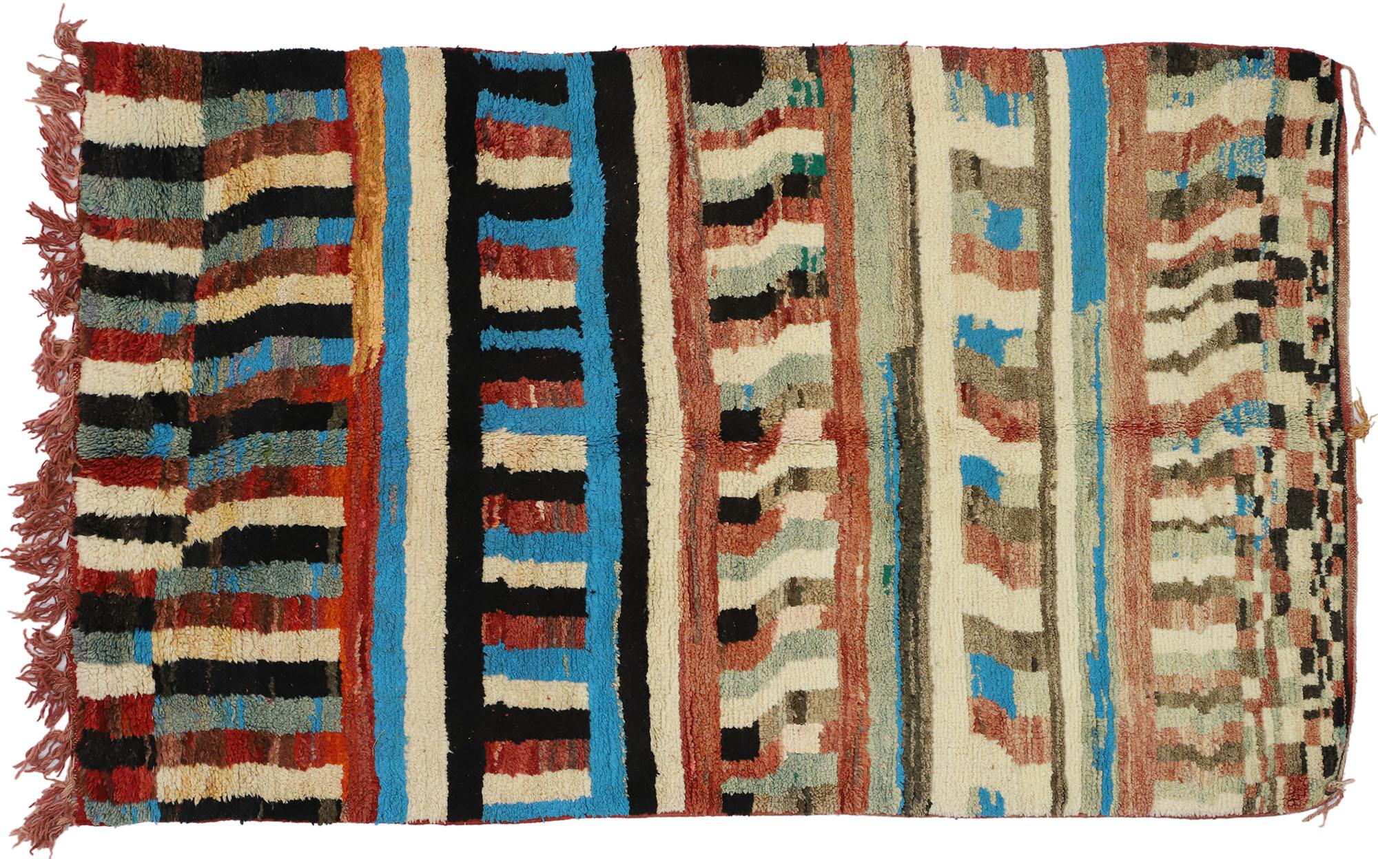Marokkanischer Boujad-Berberteppich aus den 1960er Jahren mit Modernität im Angebot 2