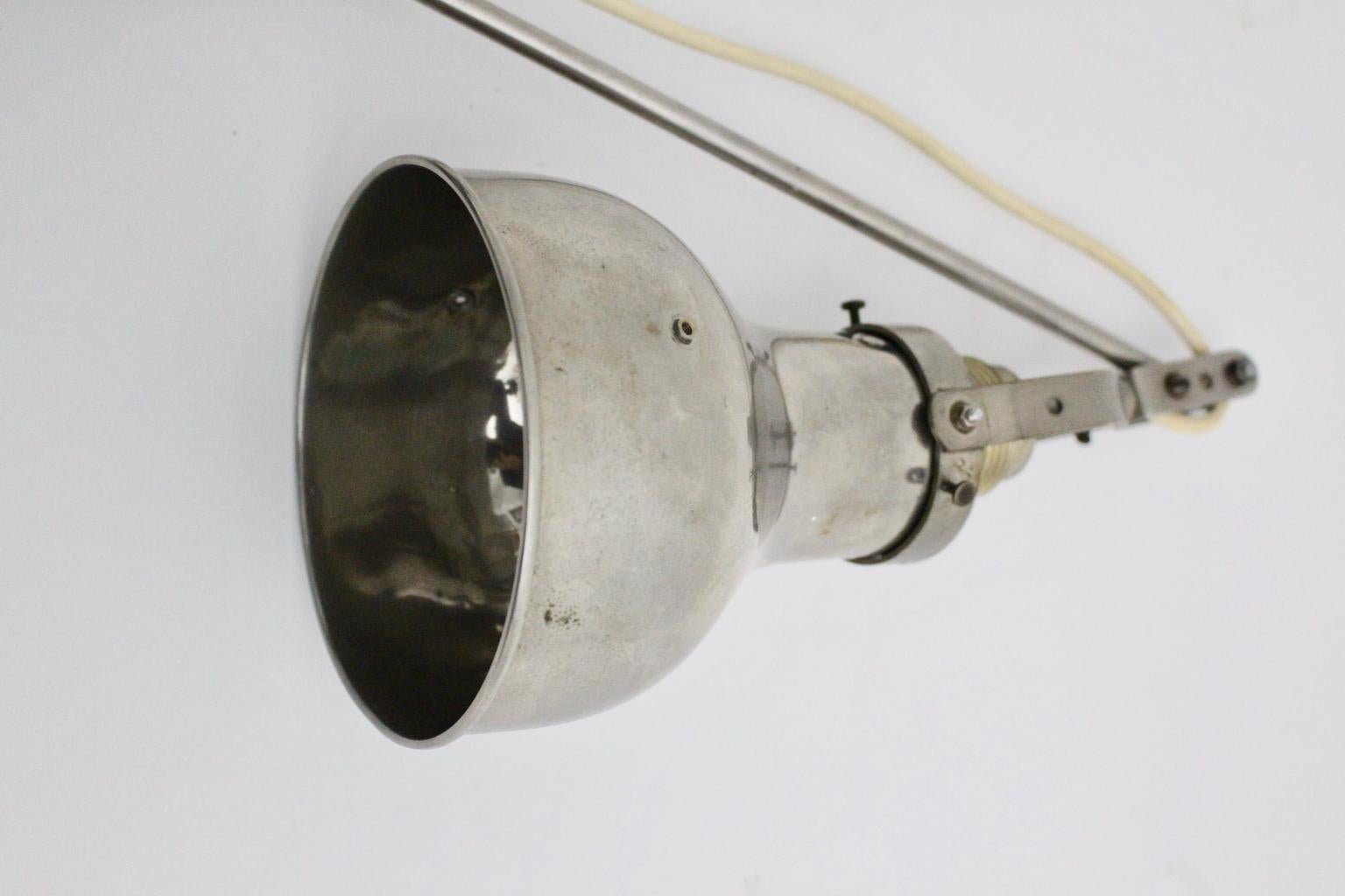 Bauhaus Metal Wall Scissor Lamp Art Deco Era, 1930 For Sale 16