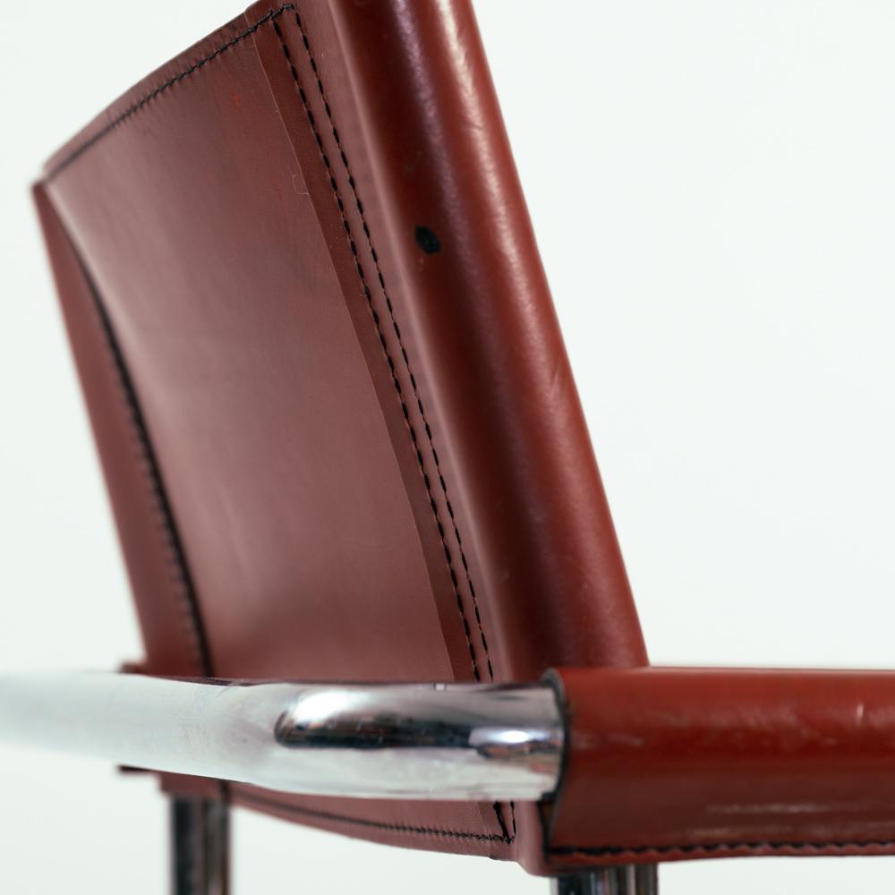 Bauhaus mg5 s 34 Marcel Breuer Mart Stam swing chairs in brown, set of 5 7