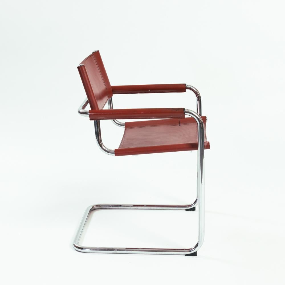 Early 20th Century Bauhaus mg5 s 34 Marcel Breuer Mart Stam swing chairs in brown, set of 5