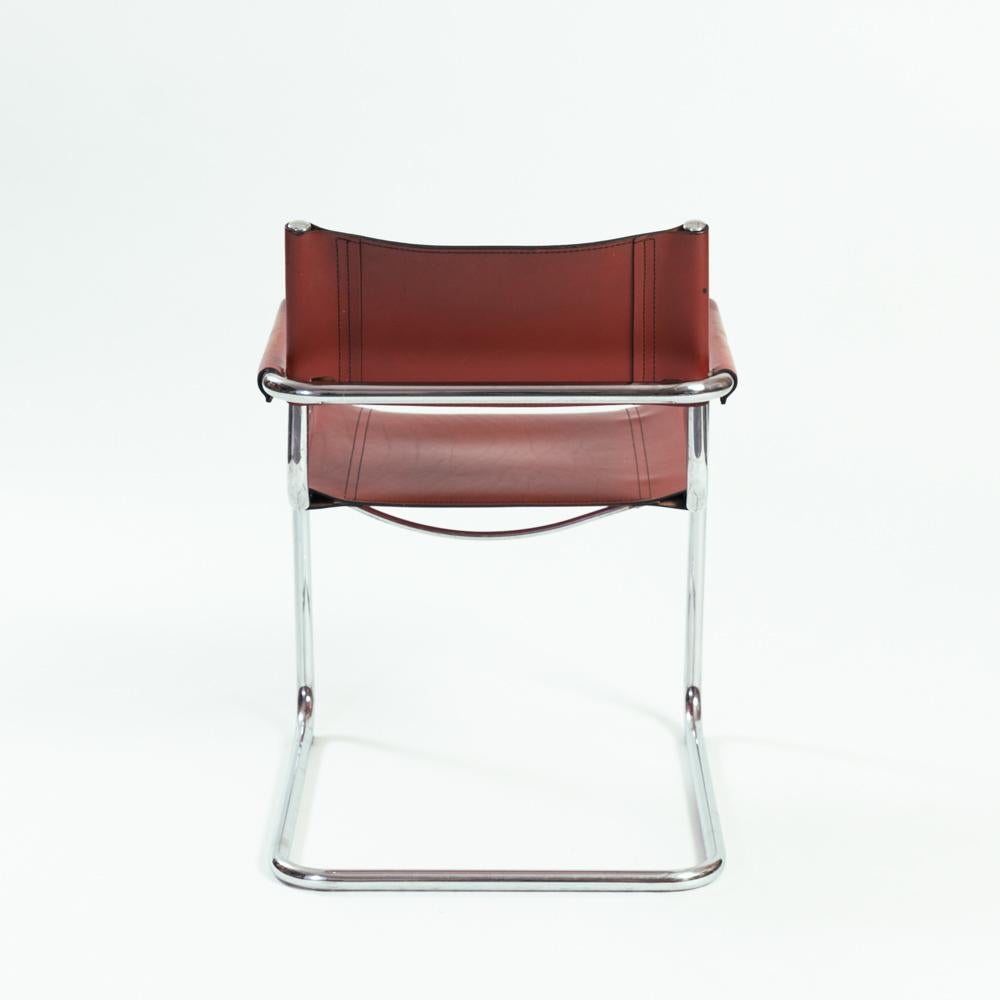 Bauhaus mg5 s 34 Marcel Breuer Mart Stam swing chairs in brown, set of 5 1