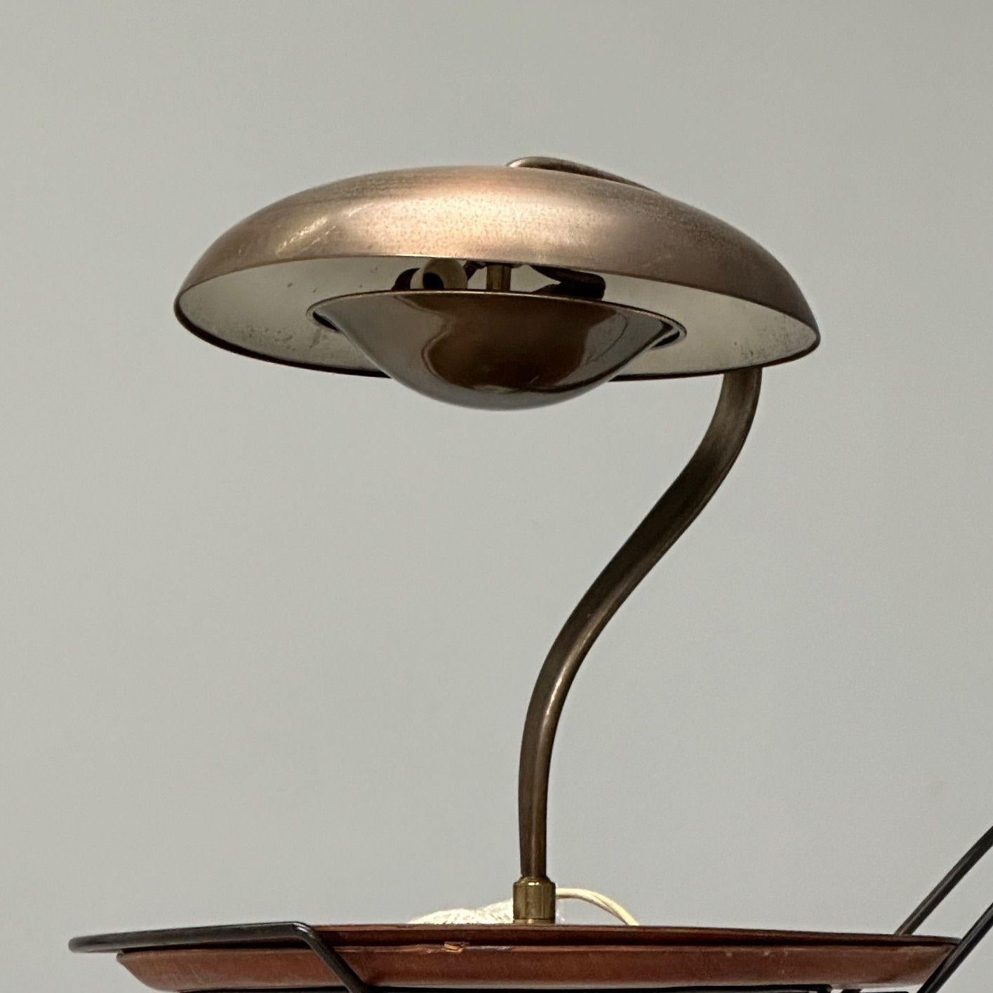 Bauhaus, Mid-Century Modern, Desk Lamp, Gilt Metal, Germany, 1930s 2