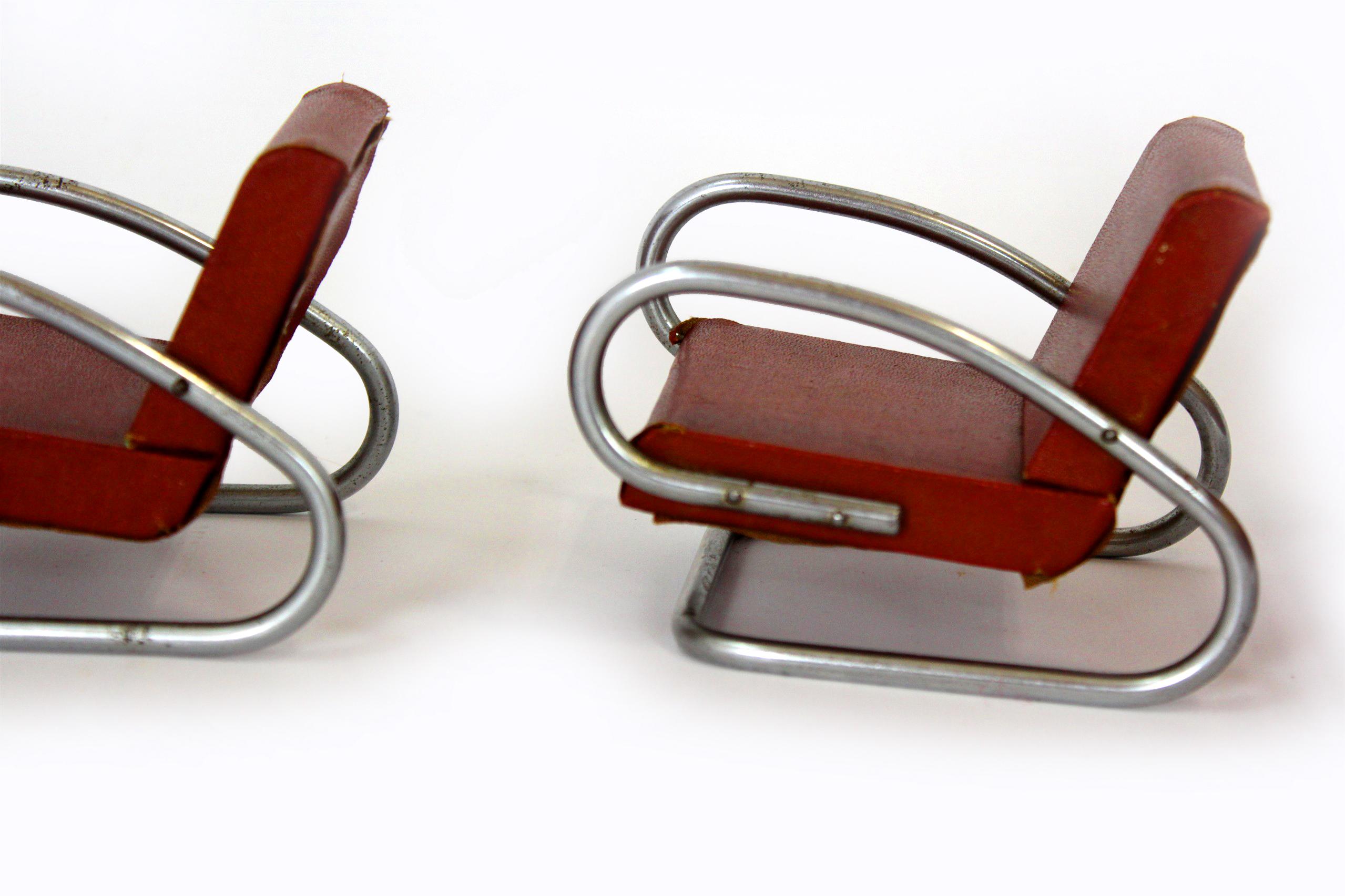Bauhaus Miniature Furniture Set by Jindrich Halabala, 1930s 5