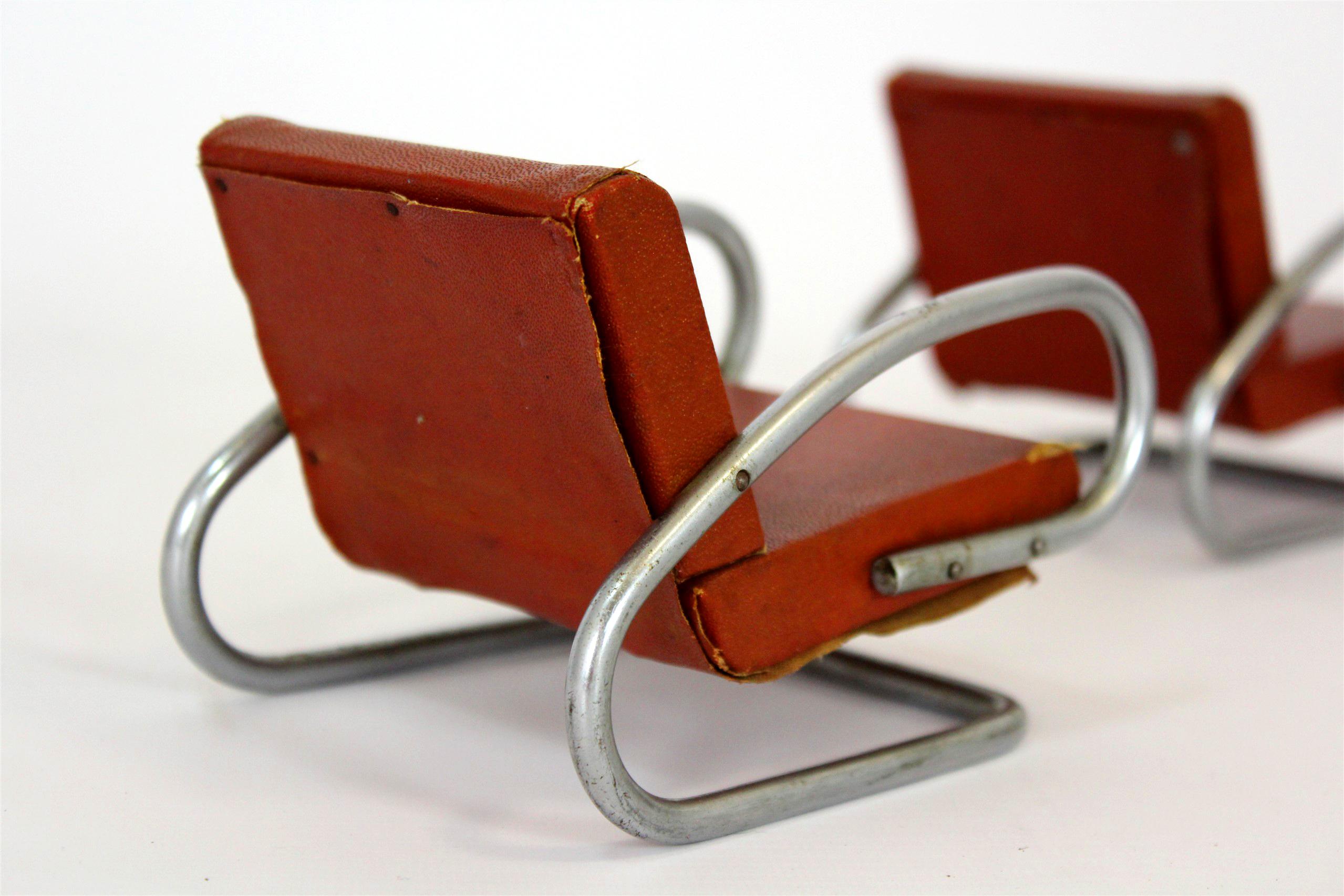 Bauhaus Miniature Furniture Set by Jindrich Halabala, 1930s 6