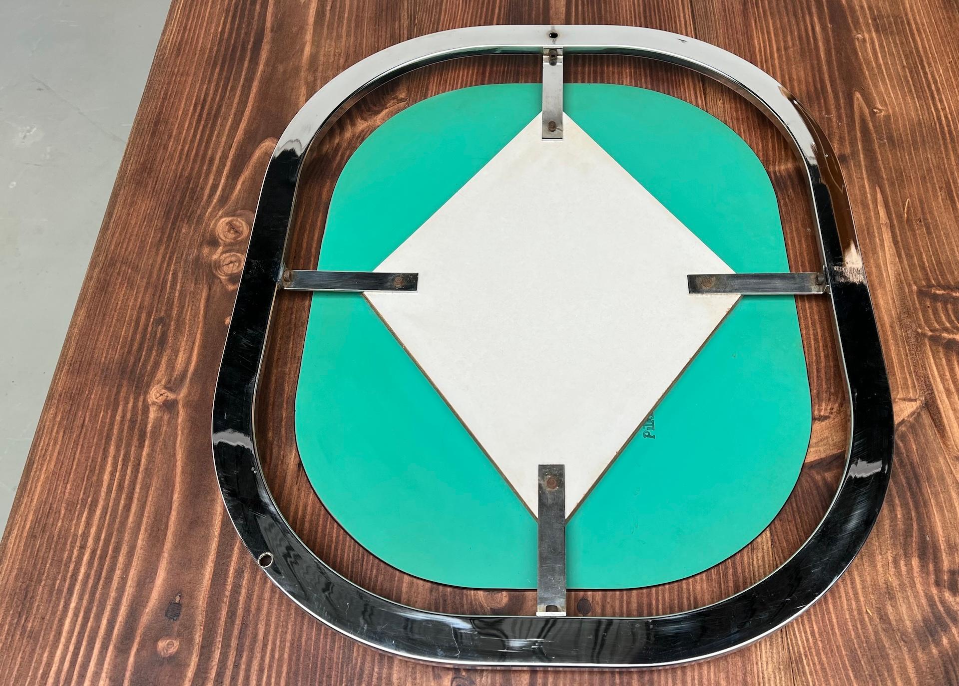 Specchio Bauhaus in acciaio cromato in vendita 8