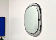 Miroir Bauhaus en acier chromé