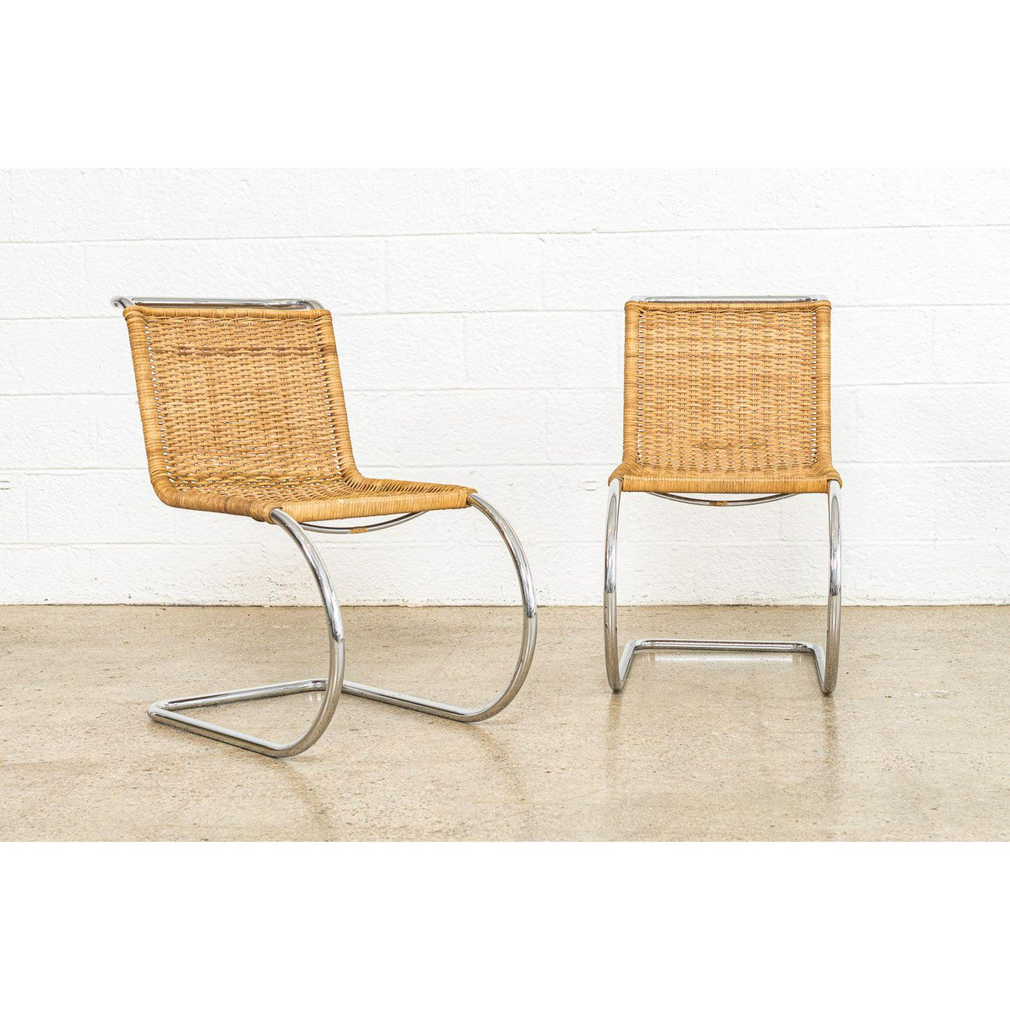 Bauhaus MR 10 Side Chairs by Mies Van Der Rohe for Stendig, 1970s For Sale 4