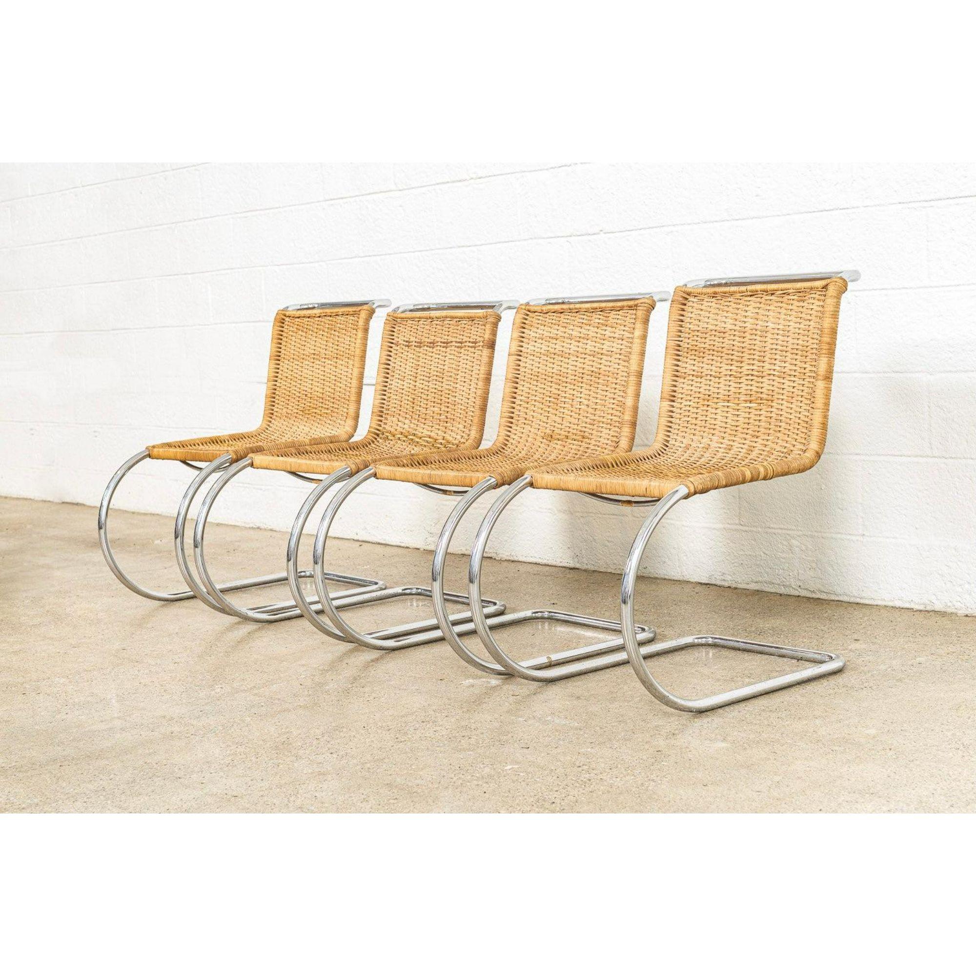 Unknown Bauhaus MR 10 Side Chairs by Mies Van Der Rohe for Stendig, 1970s For Sale