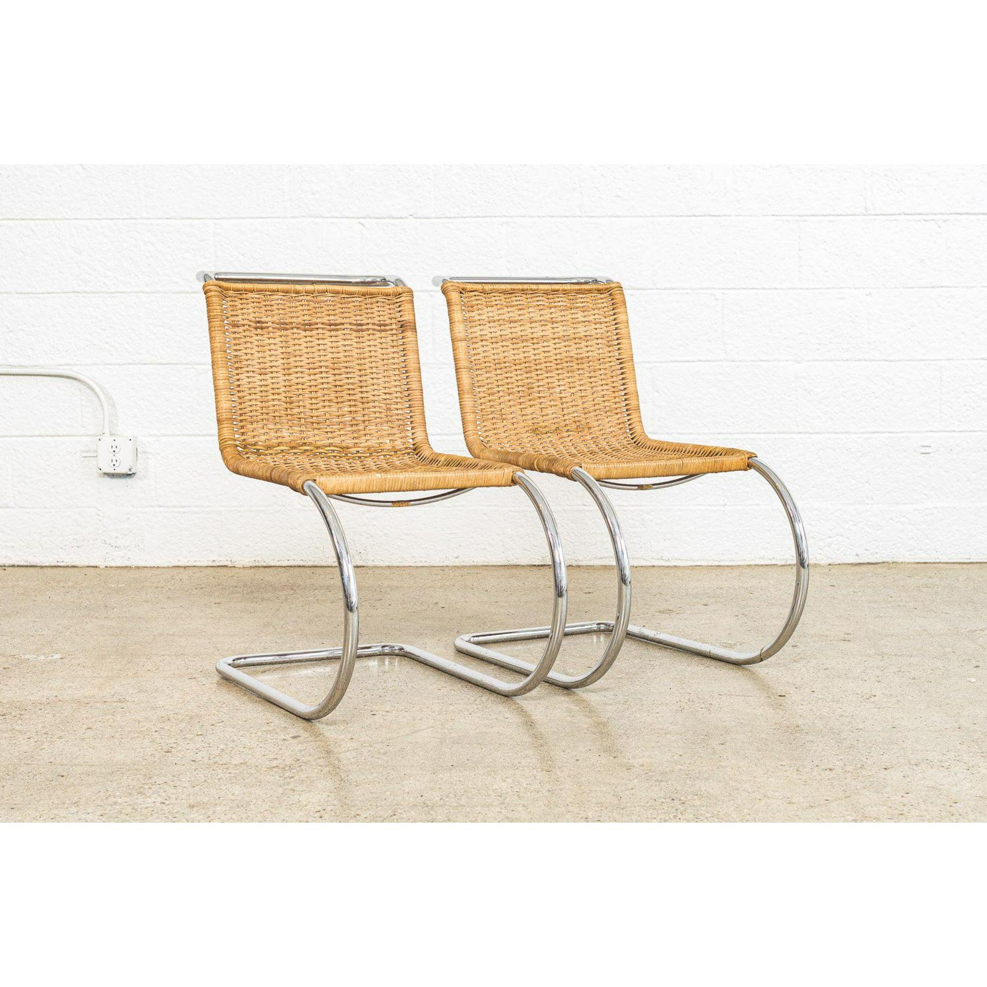 Bauhaus MR 10 Side Chairs by Mies Van Der Rohe for Stendig, 1970s For Sale 2