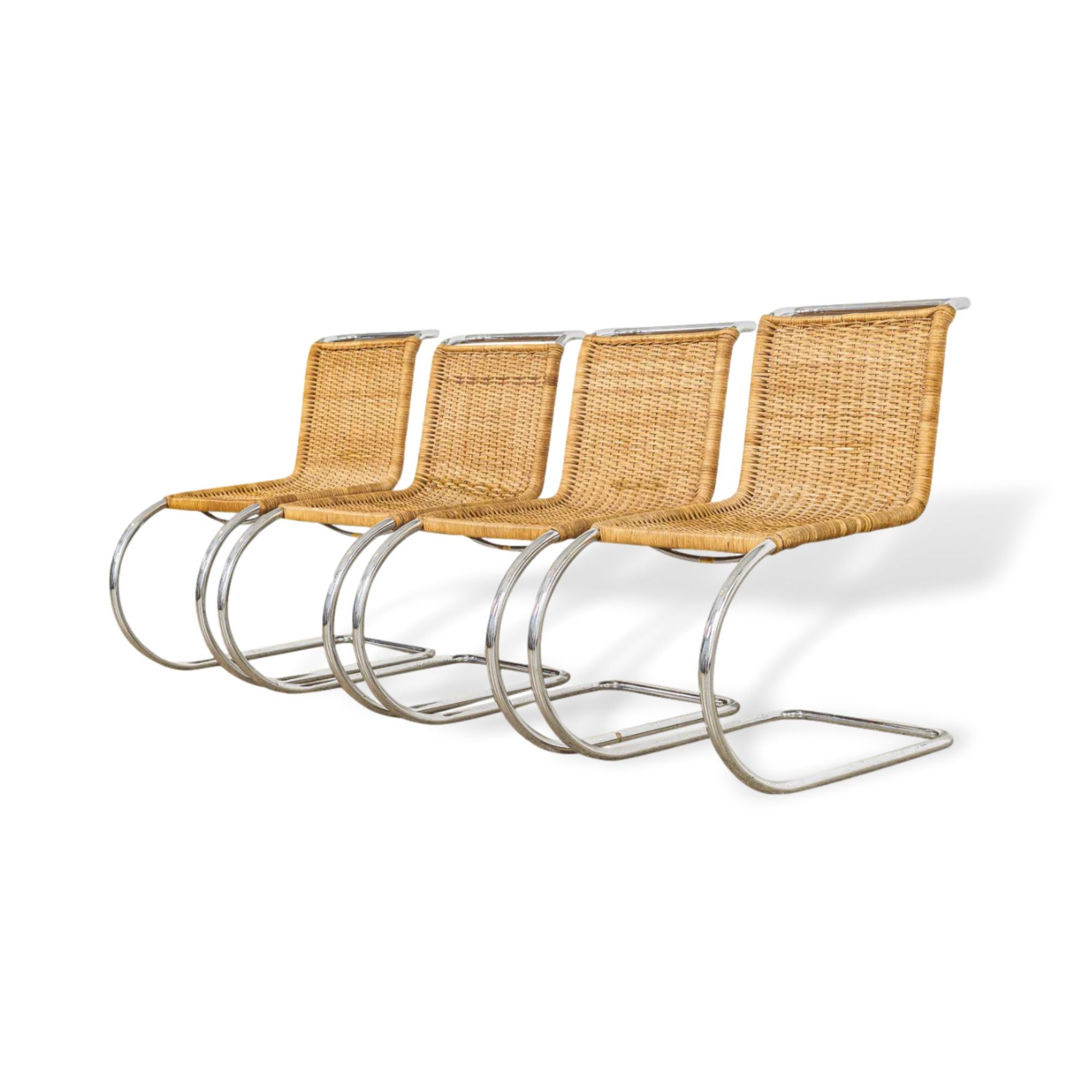 Bauhaus MR 10 Side Chairs by Mies Van Der Rohe for Stendig, 1970s For Sale