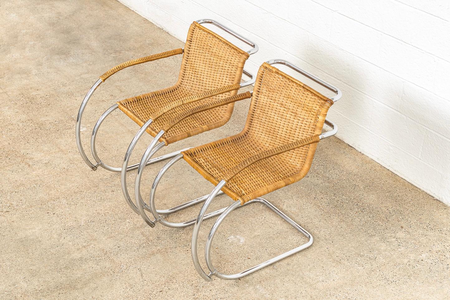 Fin du 20e siècle Fauteuils en porte-à-faux Bauhaus MR 20 de Mies van der Rohe pour Stendig en vente