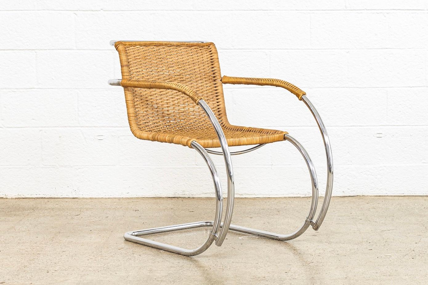 Late 20th Century Bauhaus MR 20 Cantilever Arm Chairs by Mies Van Der Rohe for Stendig For Sale