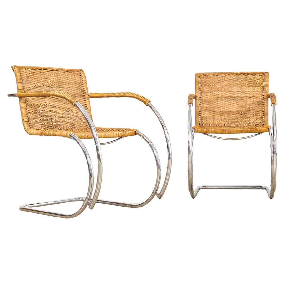Bauhaus MR 20 Cantilever Arm Chairs by Mies Van Der Rohe for Stendig