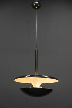 Bauhaus Nickel Chandelier by Franta Anyz for IAS, 1920s