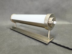 Bauhaus Nickel Wall Light with Glass Tube, 1930s