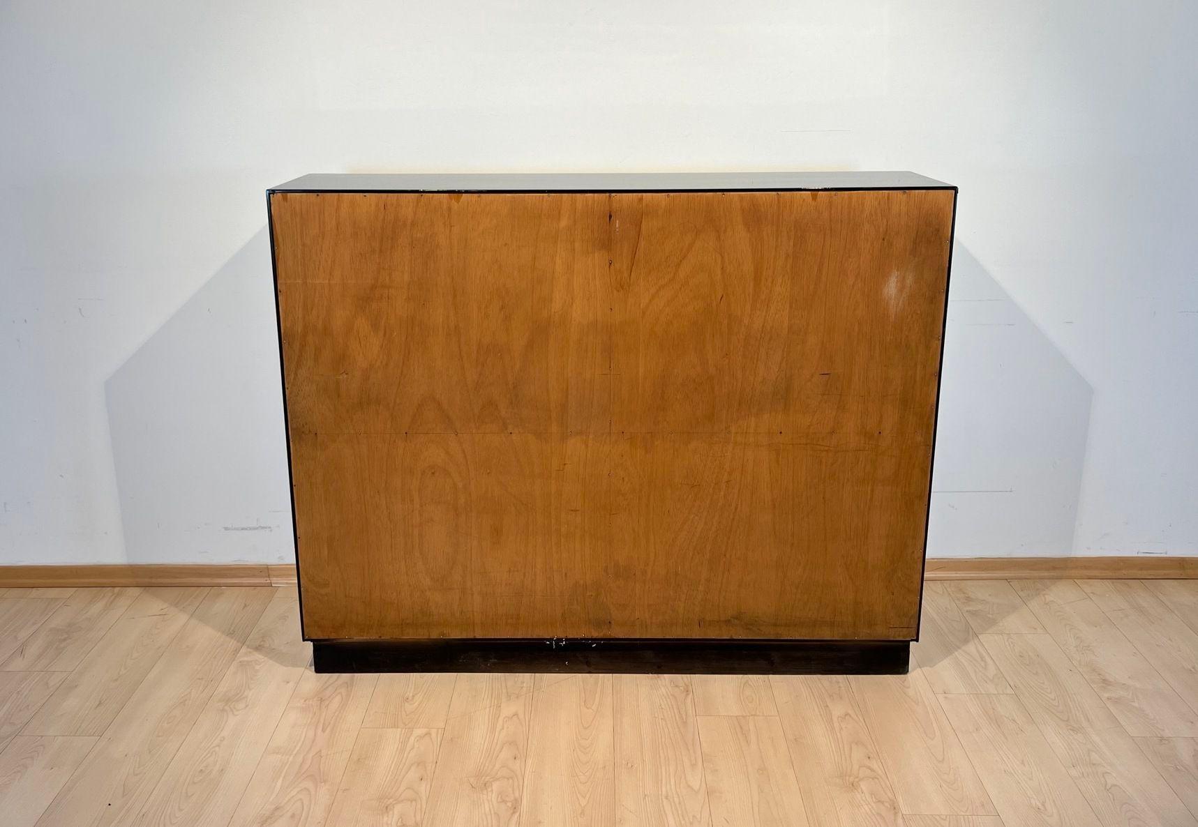 Bauhaus Office Cabinet, Black Lacquer, Mahogany, Germany circa 1930 For Sale 14