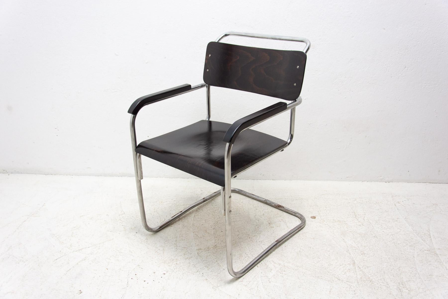 Bauhaus Office Chairs by Robert Slezák for Baťa, 1930´s, Set of 2 7
