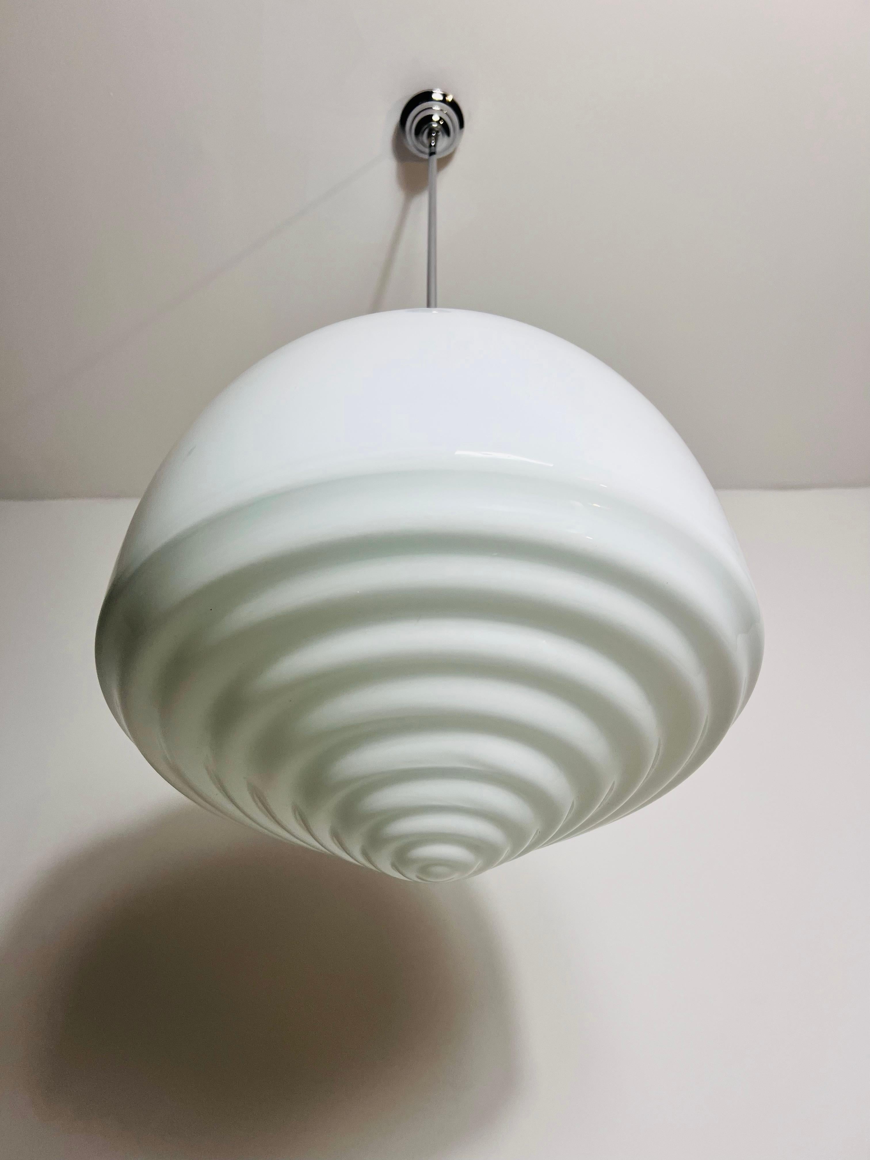 Bauhaus Opal Glass Pendant Lamp, Germany, 1960s For Sale 1