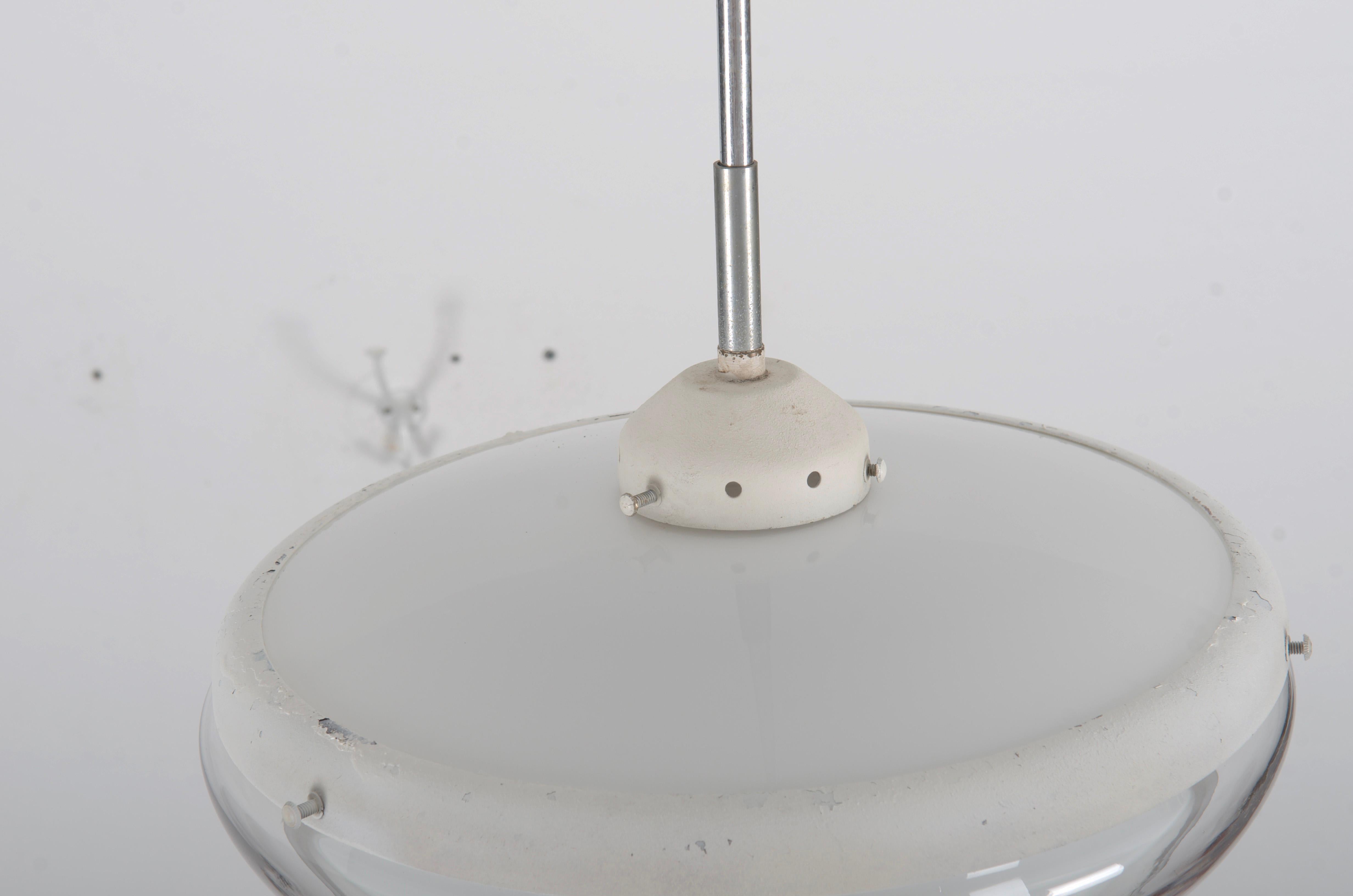 Swedish Bauhaus Opaline Glass Pendant by Karl Gustaf Lindesvärd  For Sale