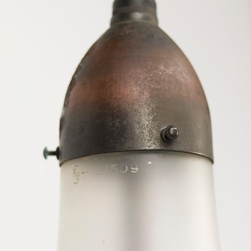 Bauhaus Opaline Hanging Lamp by Peter Behrens In condizioni buone in vendita a OOSTERHOUT, NL